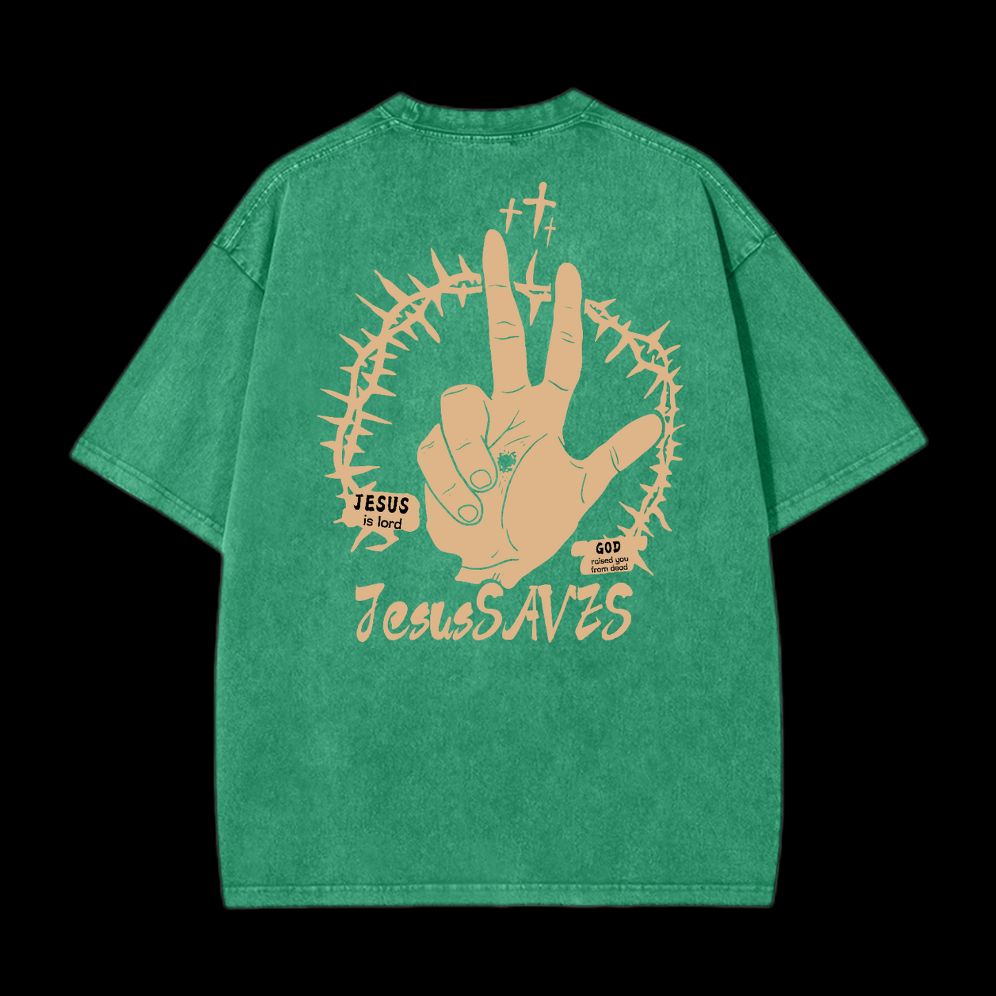 Jesus Saves Washed T-Shirt