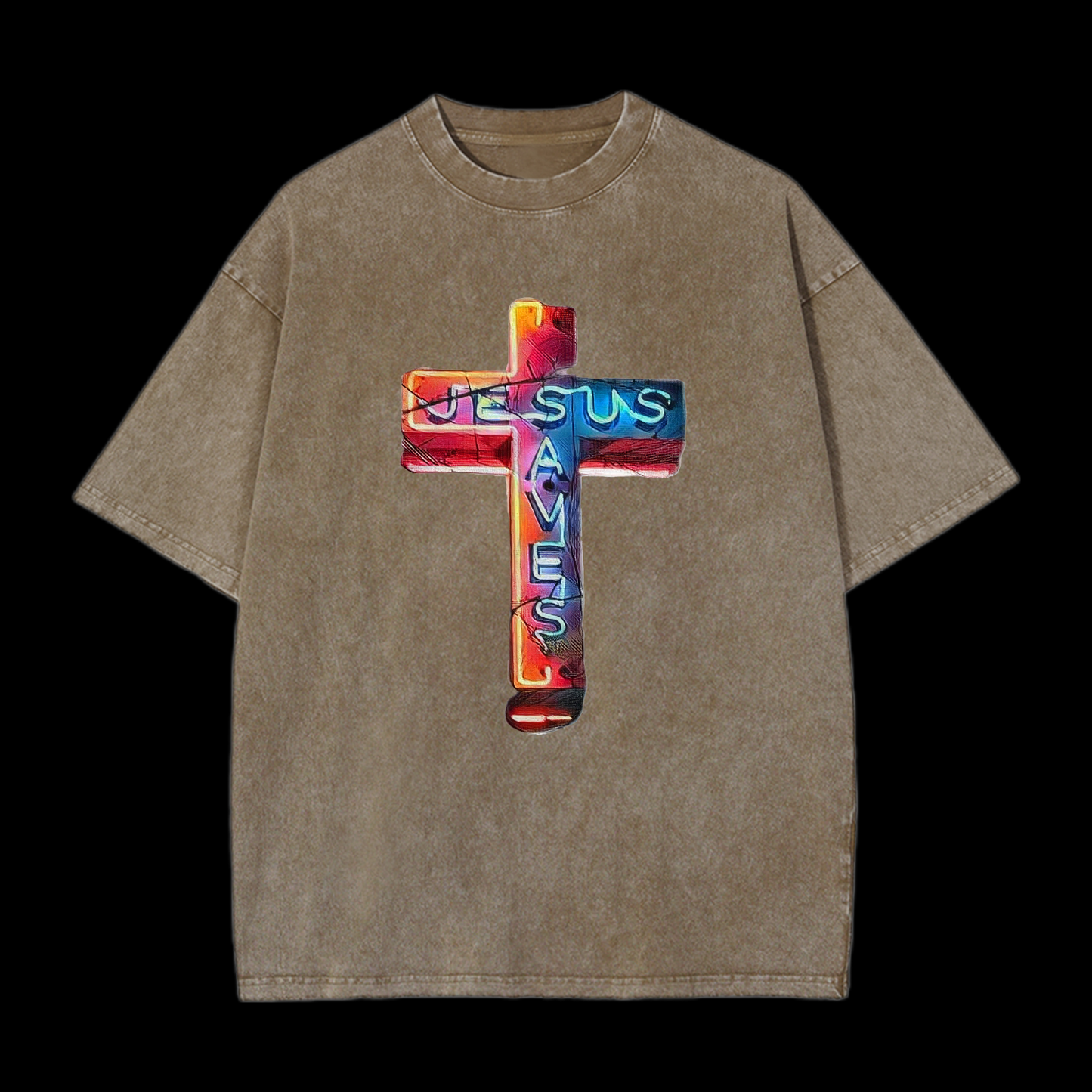 Jesus Saves Washed T-Shirt