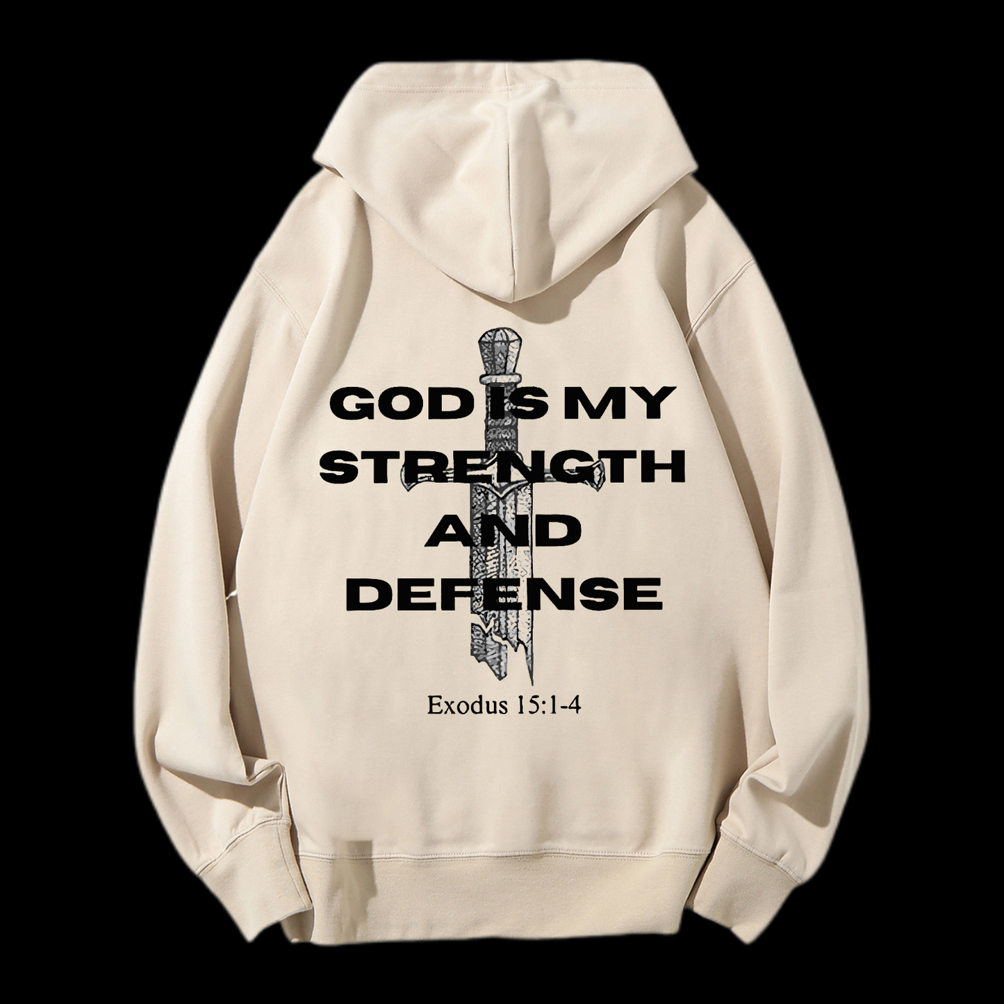 God Is My Strength And Defense Drawstring Hoodie