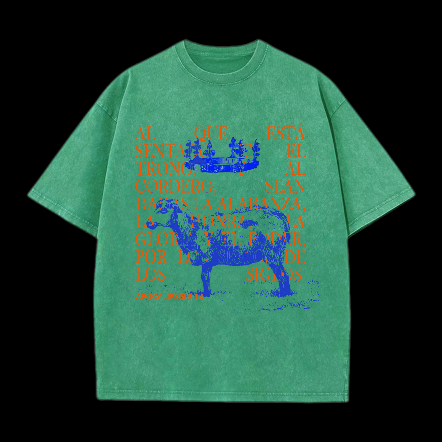 To The Lamb Revelation 5:13 Washed T-Shirt