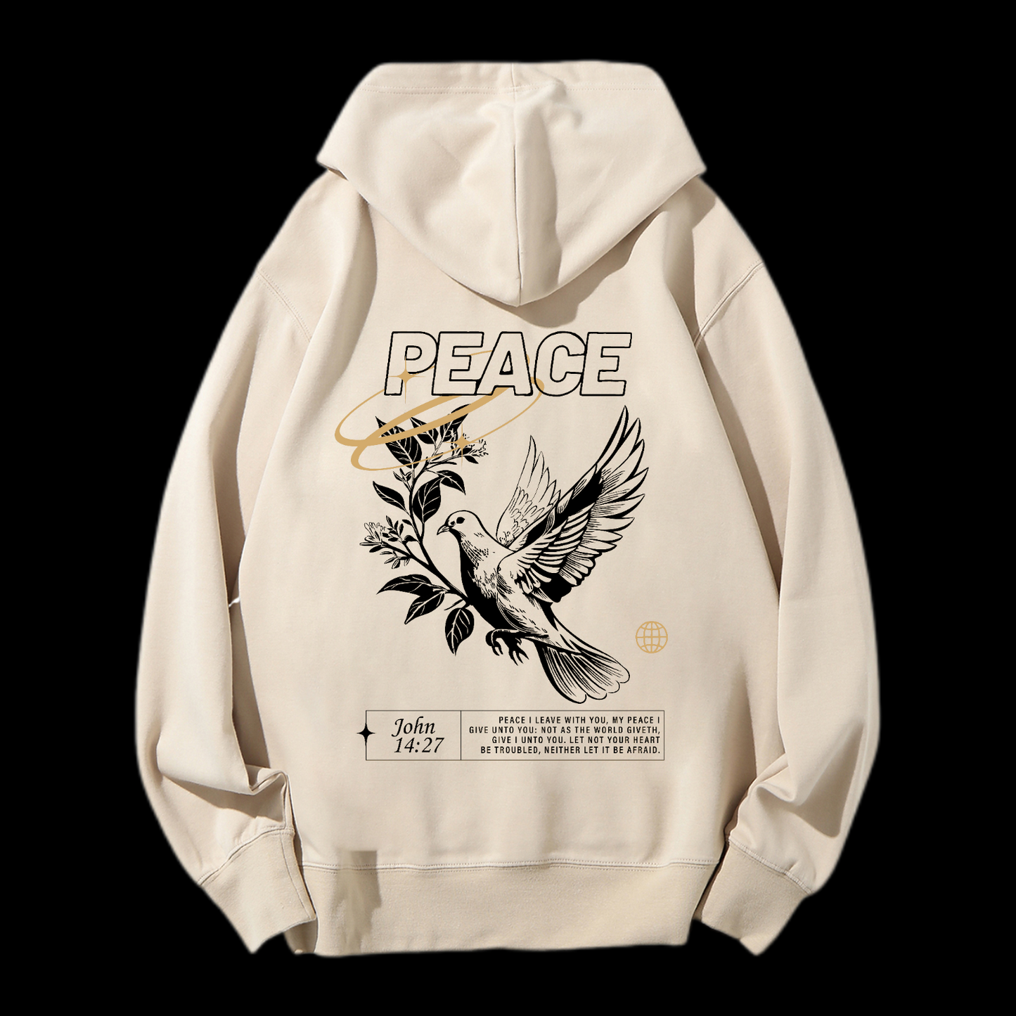 Peace Drawstring Hoodie