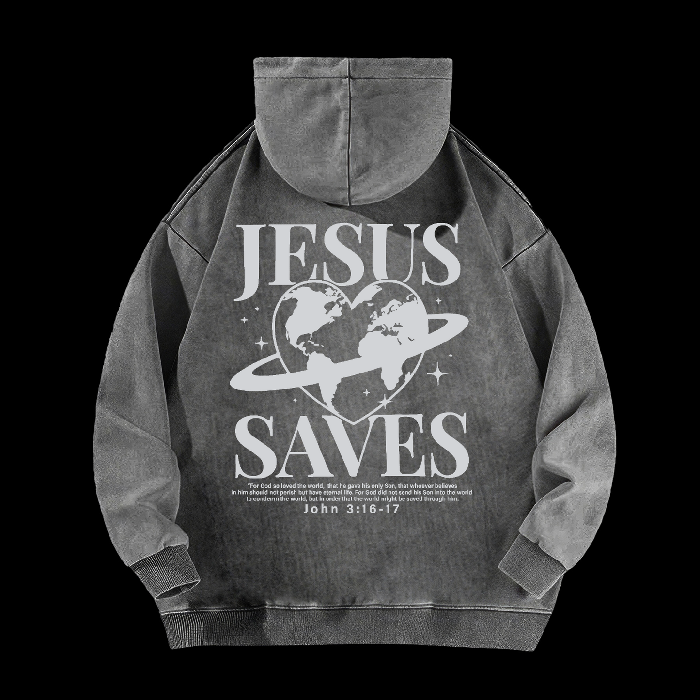 Jesus Saves Washed Hoodie