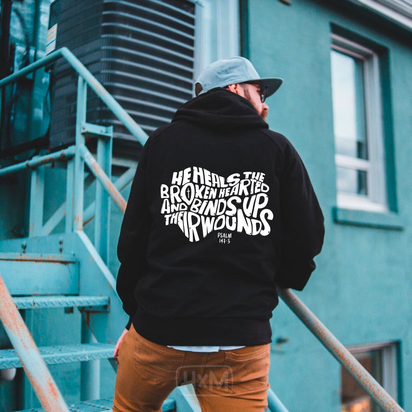 He Heals The Broken Hearted Drawstring Hoodie