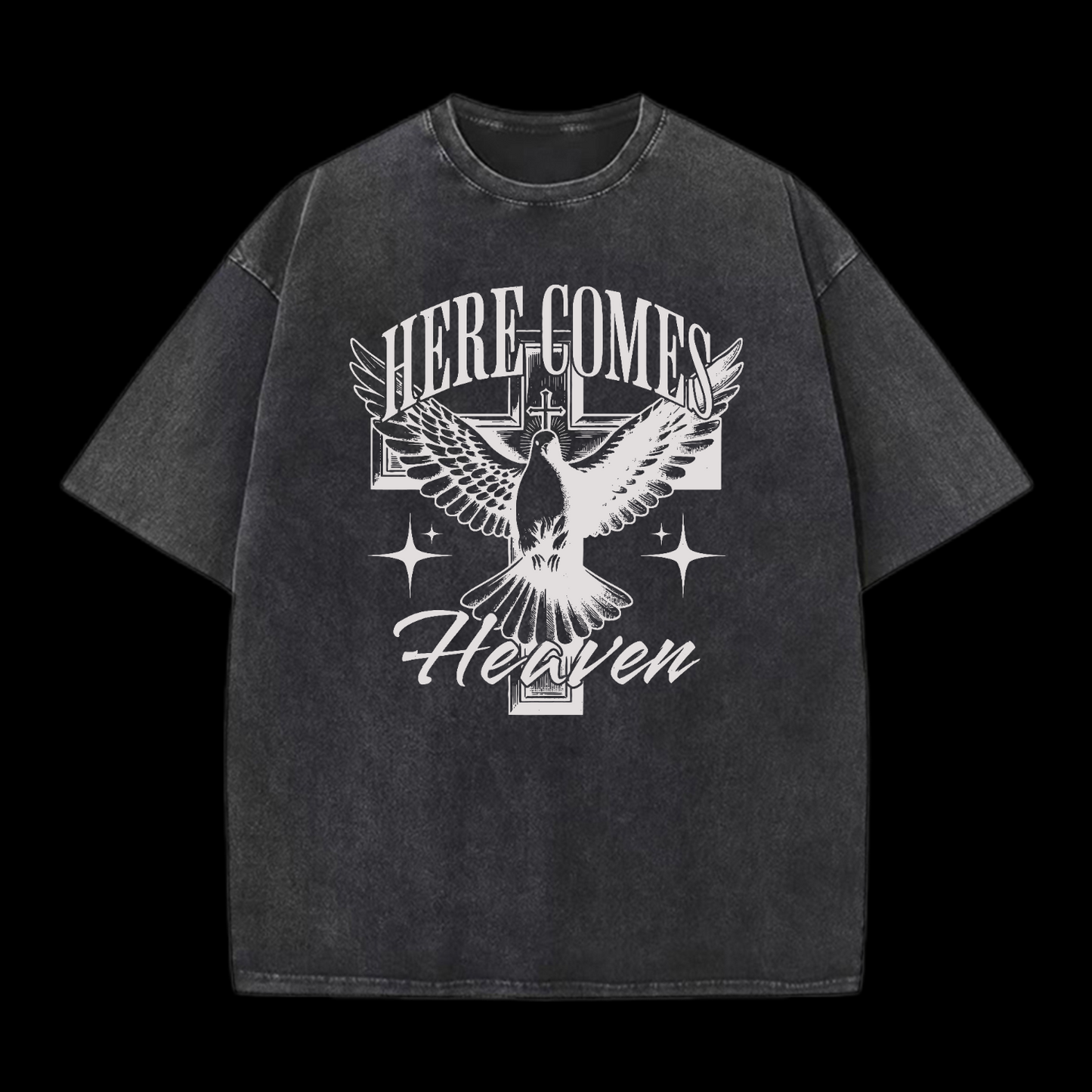 Here Comes Heaven Washed T-Shirt