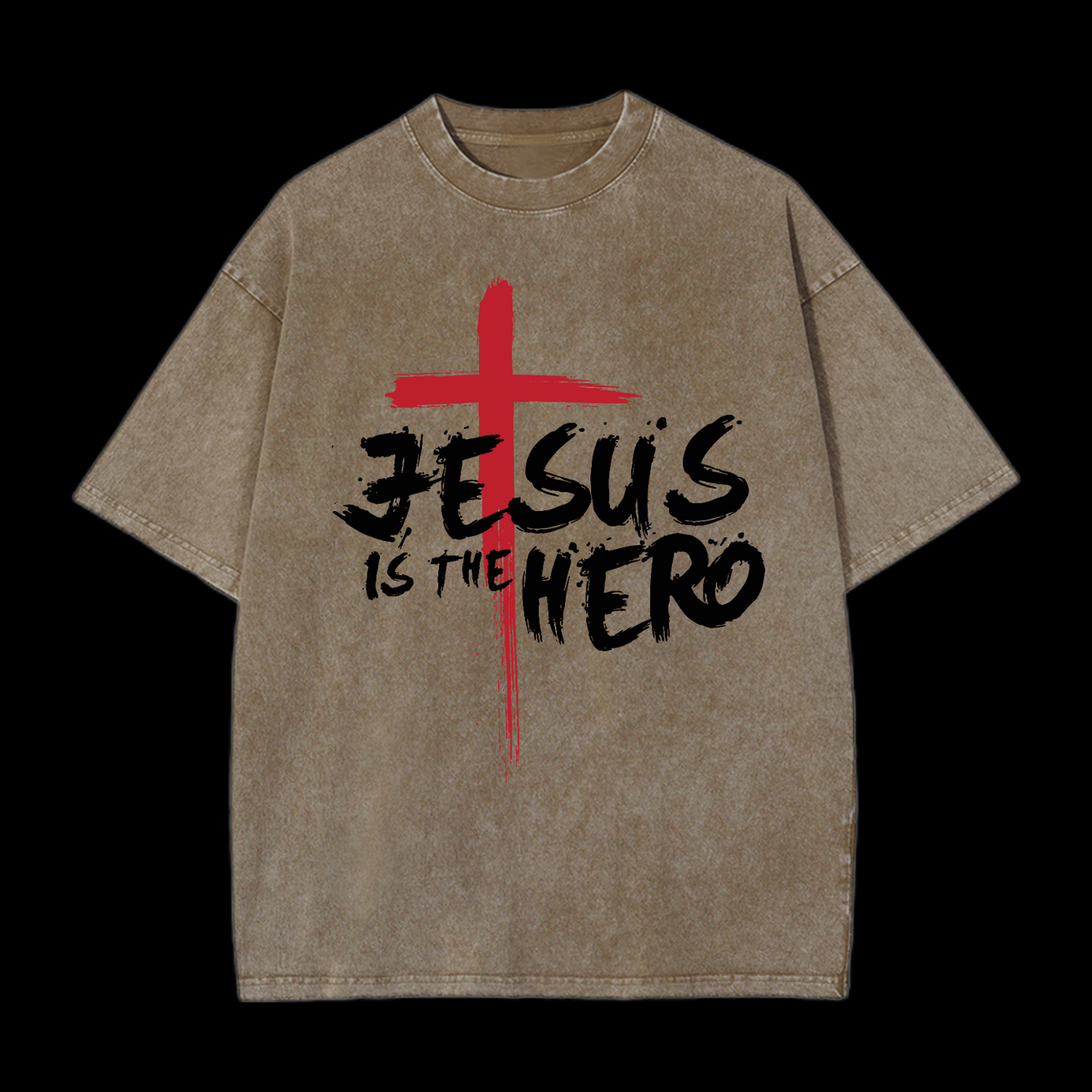 Jesus Is The Hero Washed T-Shirt