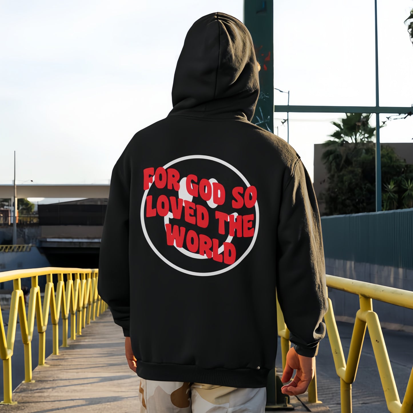 For God So Loved The World Drawstring Hoodie