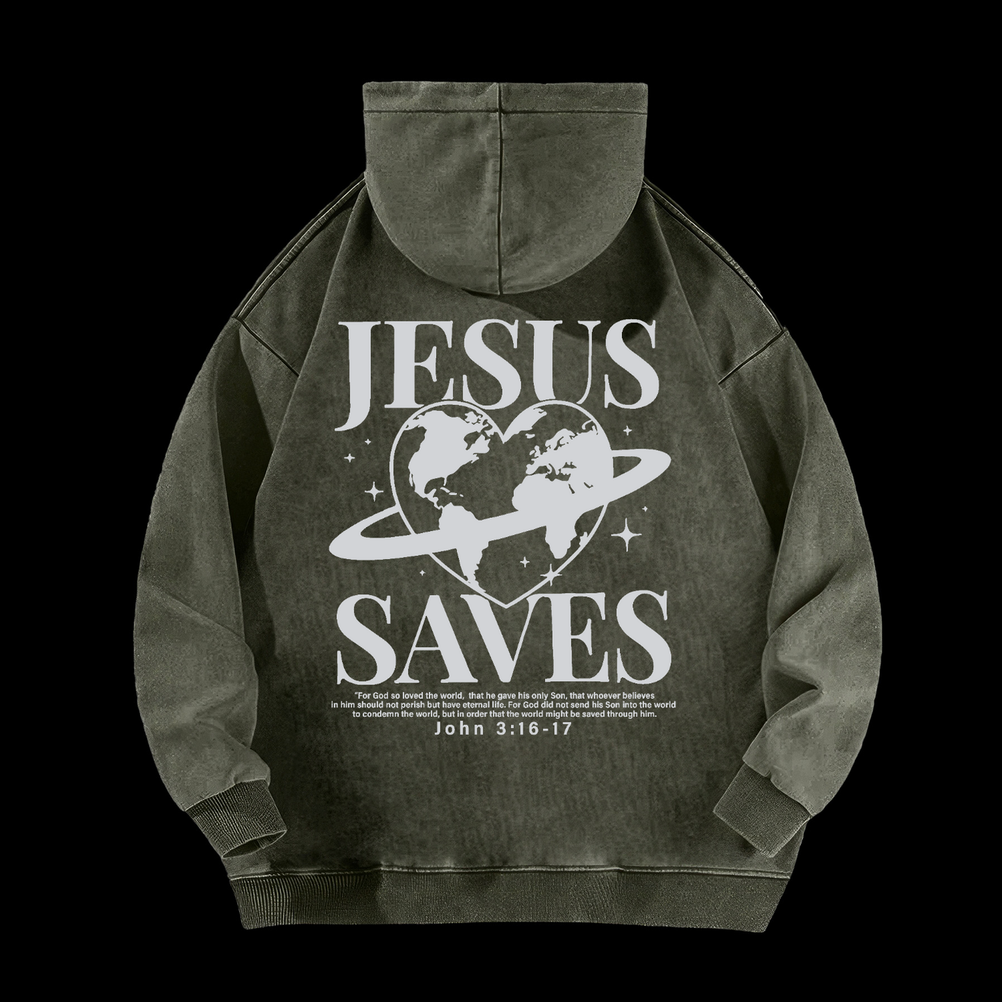 Jesus Saves Washed Hoodie