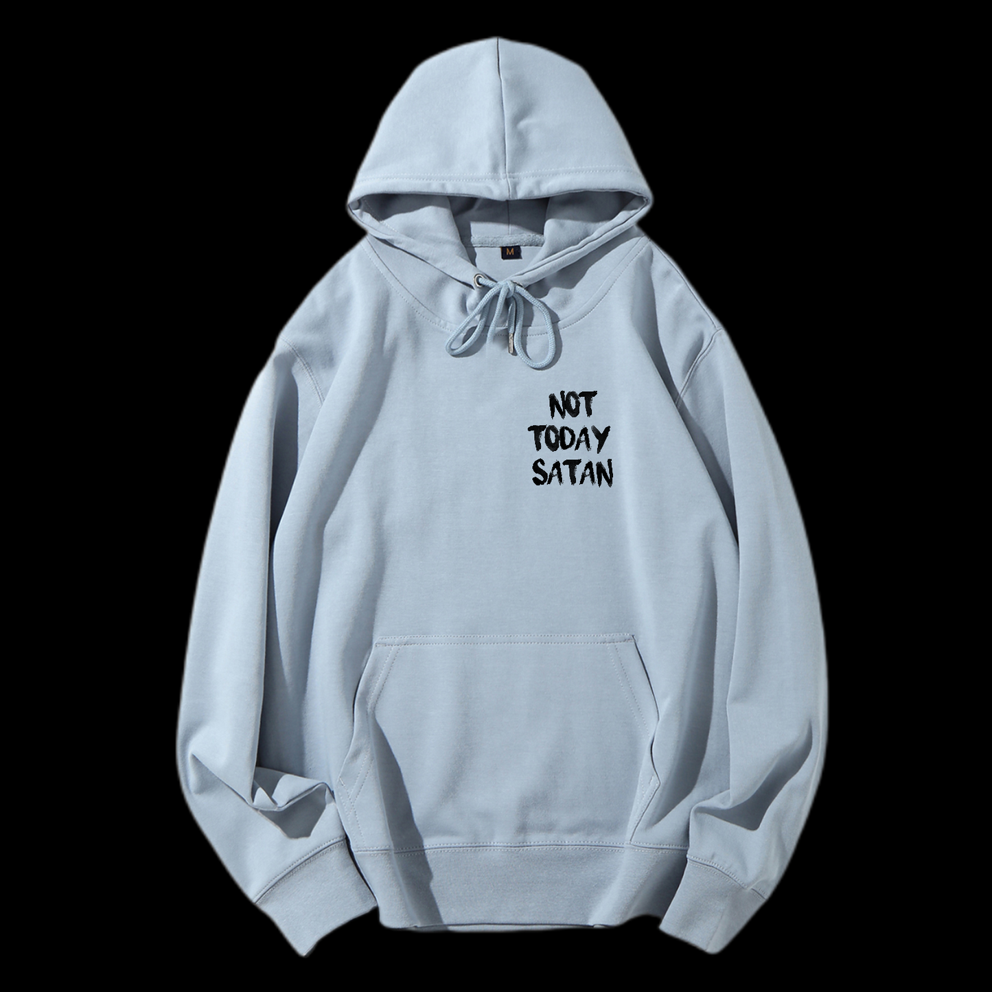 Not Today Satan Drawstring Hoodie