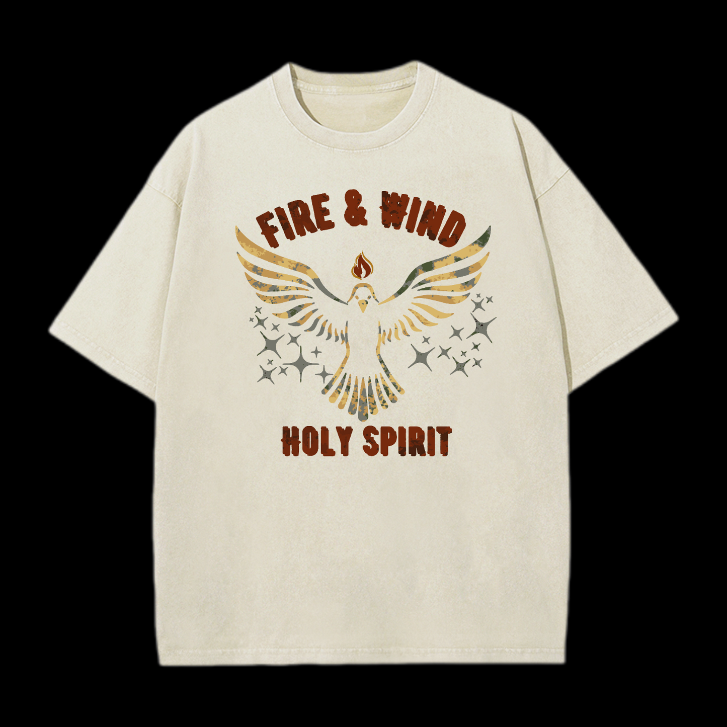 Fire And Wind Holy Spirit Washed T-Shirt
