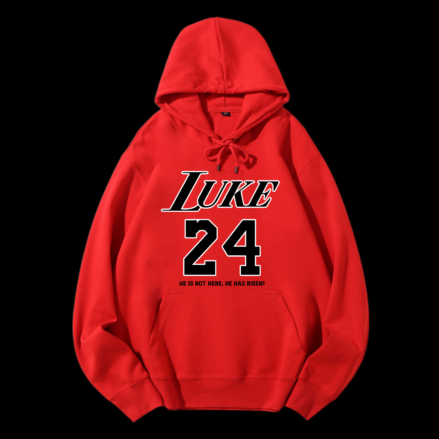 Luke 24 He Has Risen Drawstring Hoodie