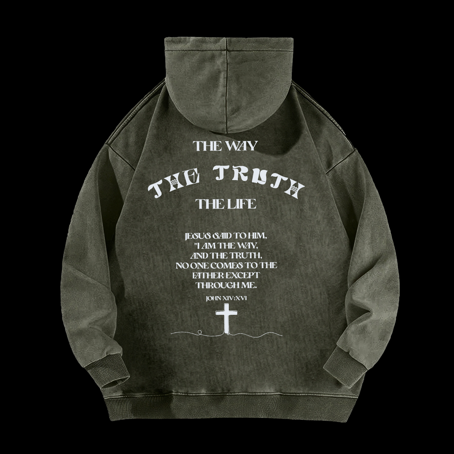 The Way The Truth The Life Washed Hoodie