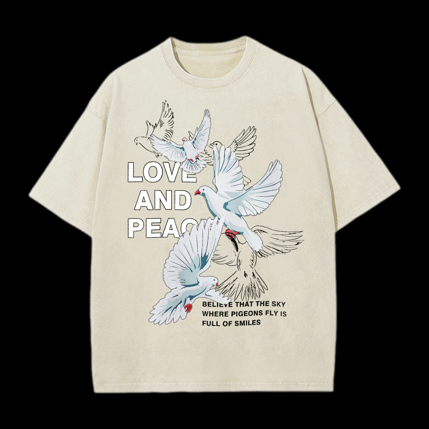 Love And Peace Washed T-Shirt