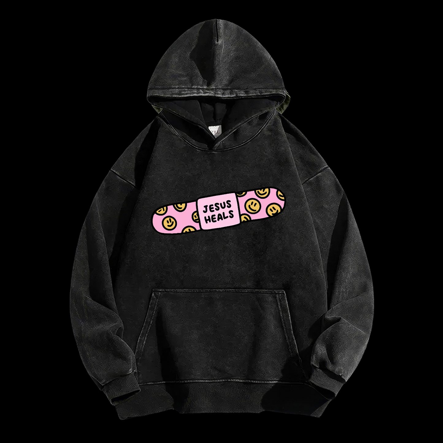 Jesus Heals Washed Hoodie