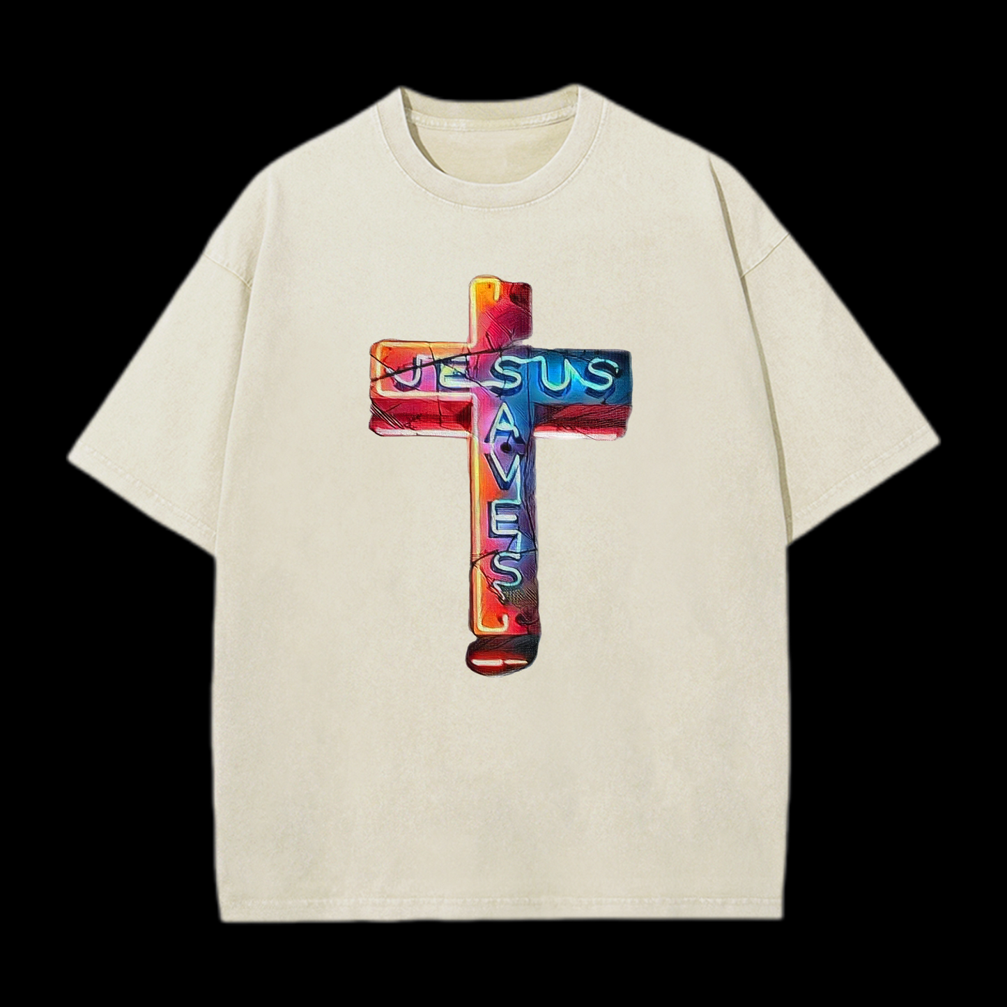 Jesus Saves Washed T-Shirt