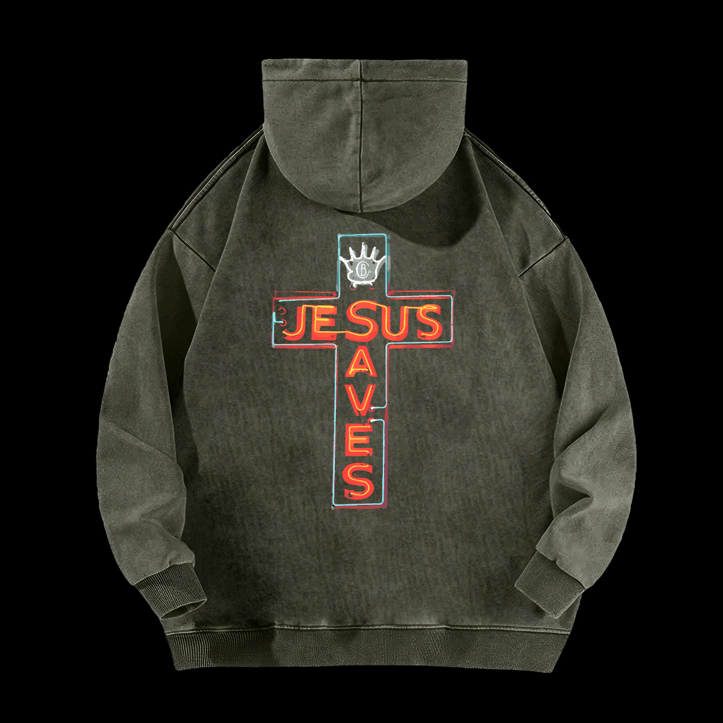 Jesus Saves Washed Hoodie