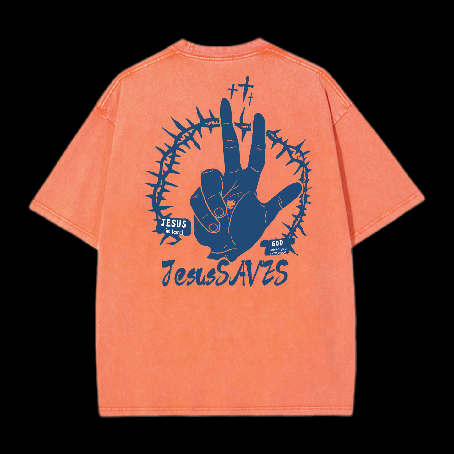 Jesus Saves Washed T-Shirt