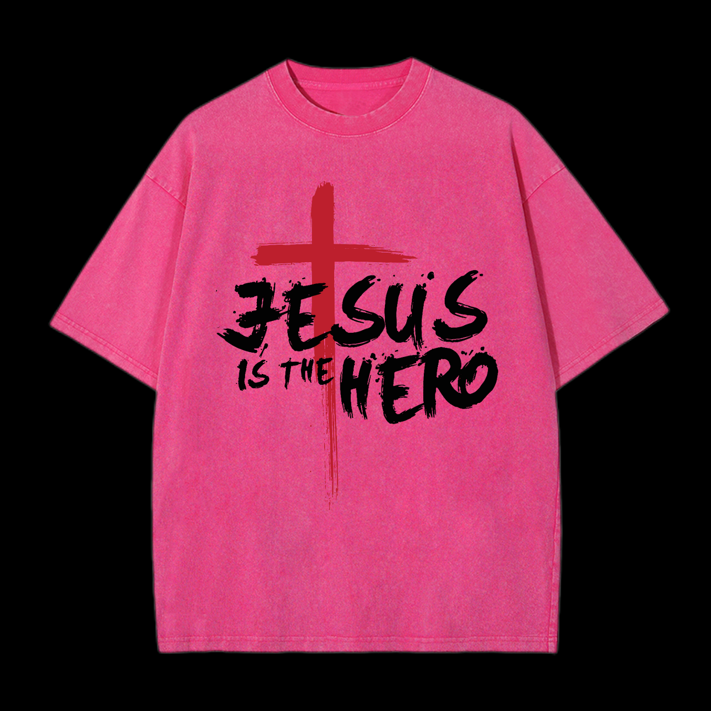 Jesus Is The Hero Washed T-Shirt