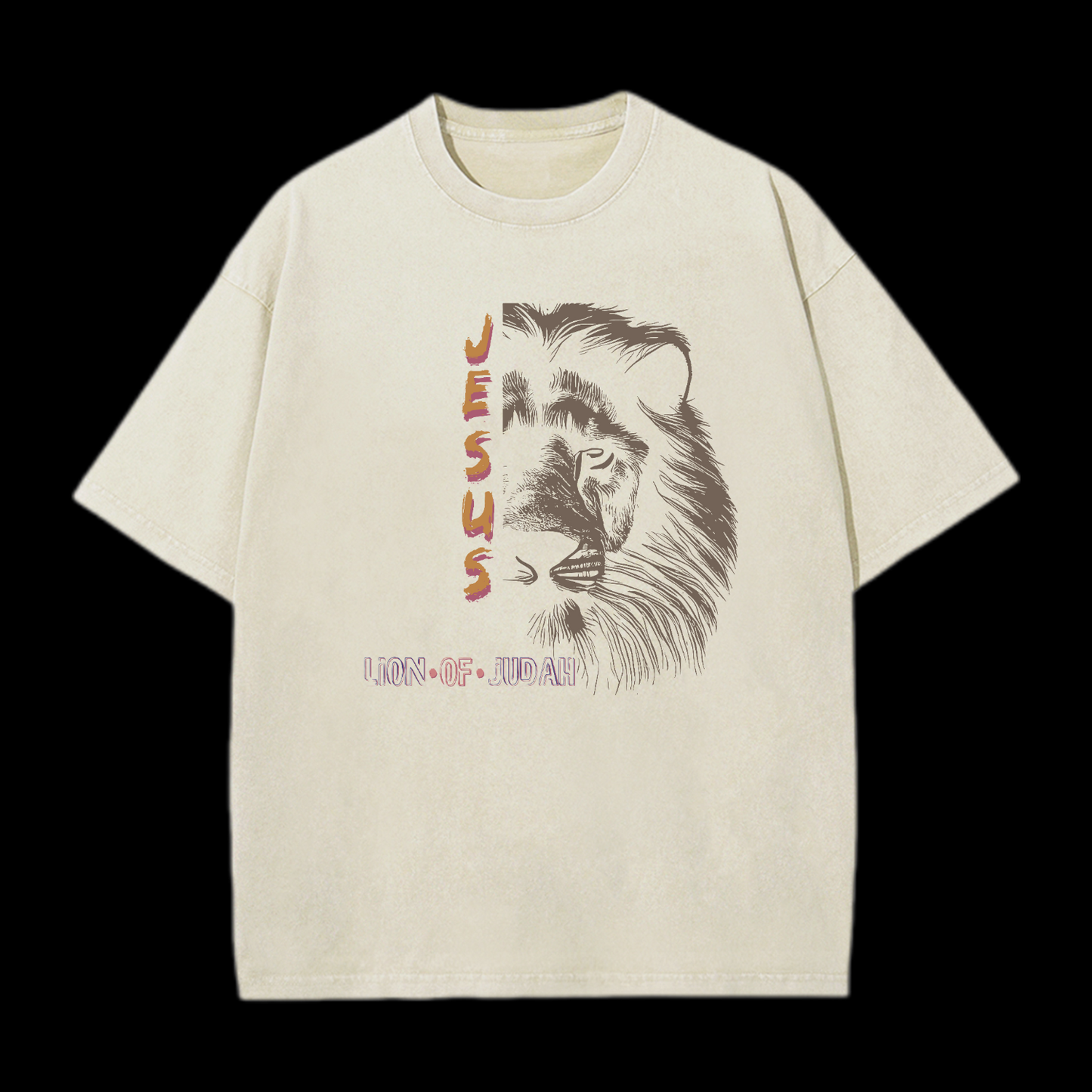 Jesus Lion Of Judan Washed T-Shirt