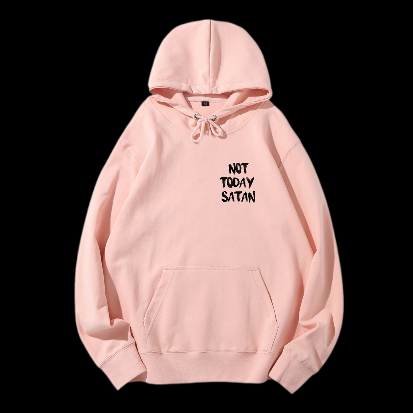 Not Today Satan Drawstring Hoodie