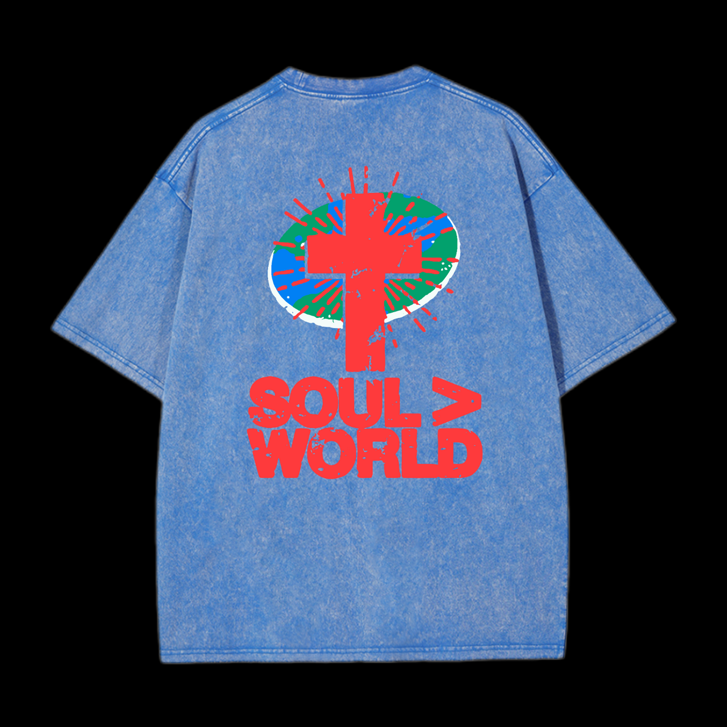 Soul Is Greater Than World Washed T-Shirt