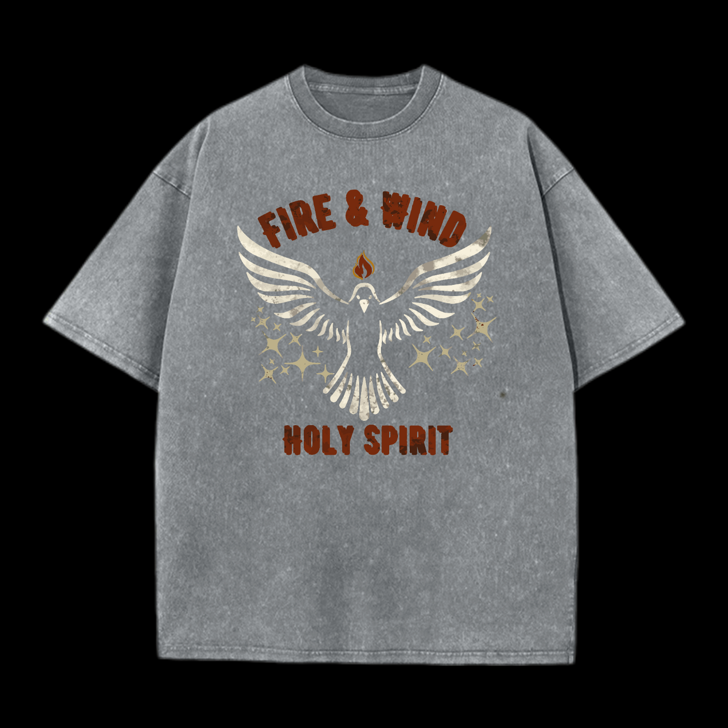 Fire And Wind Holy Spirit Washed T-Shirt