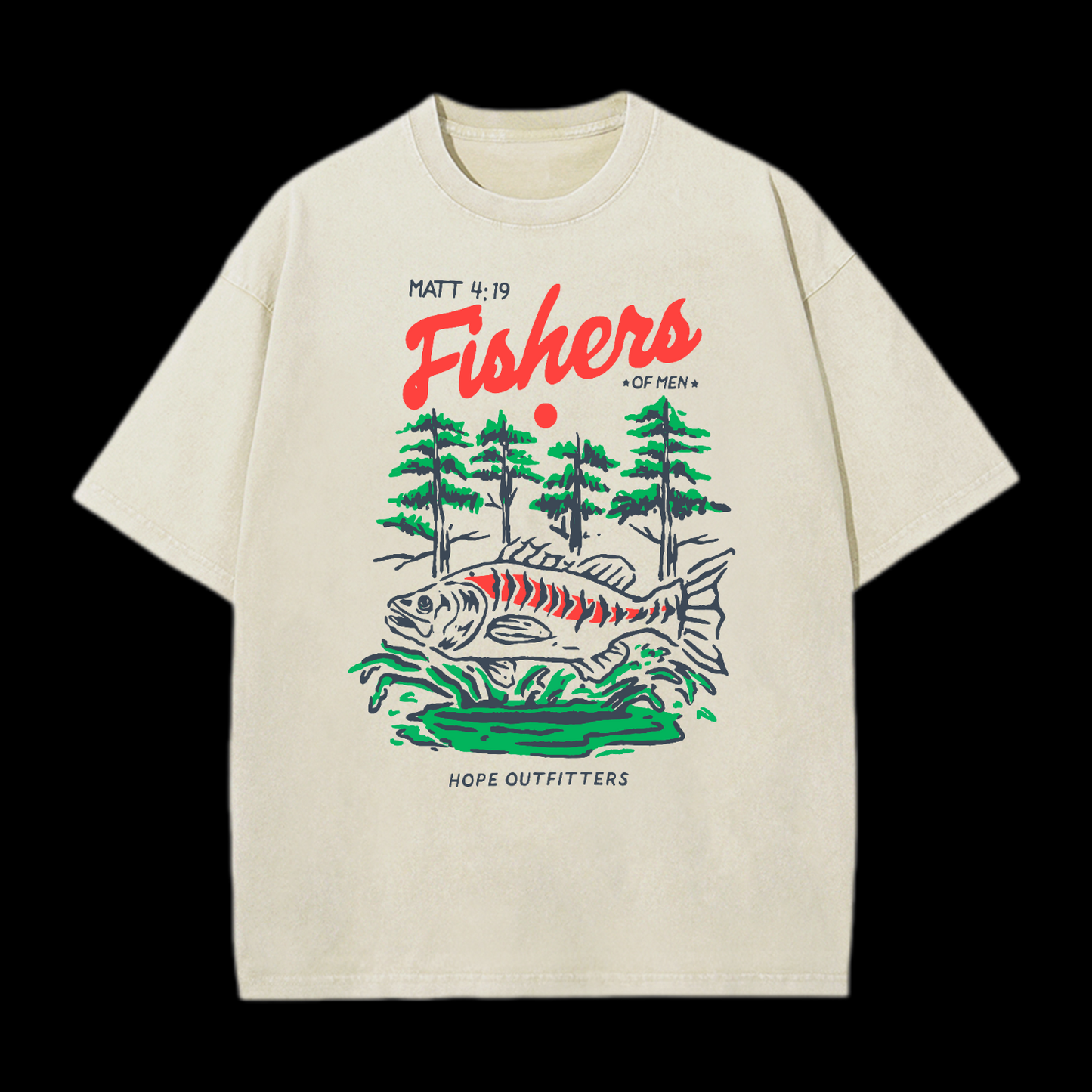 Fishers Of Men Washed T-Shirt