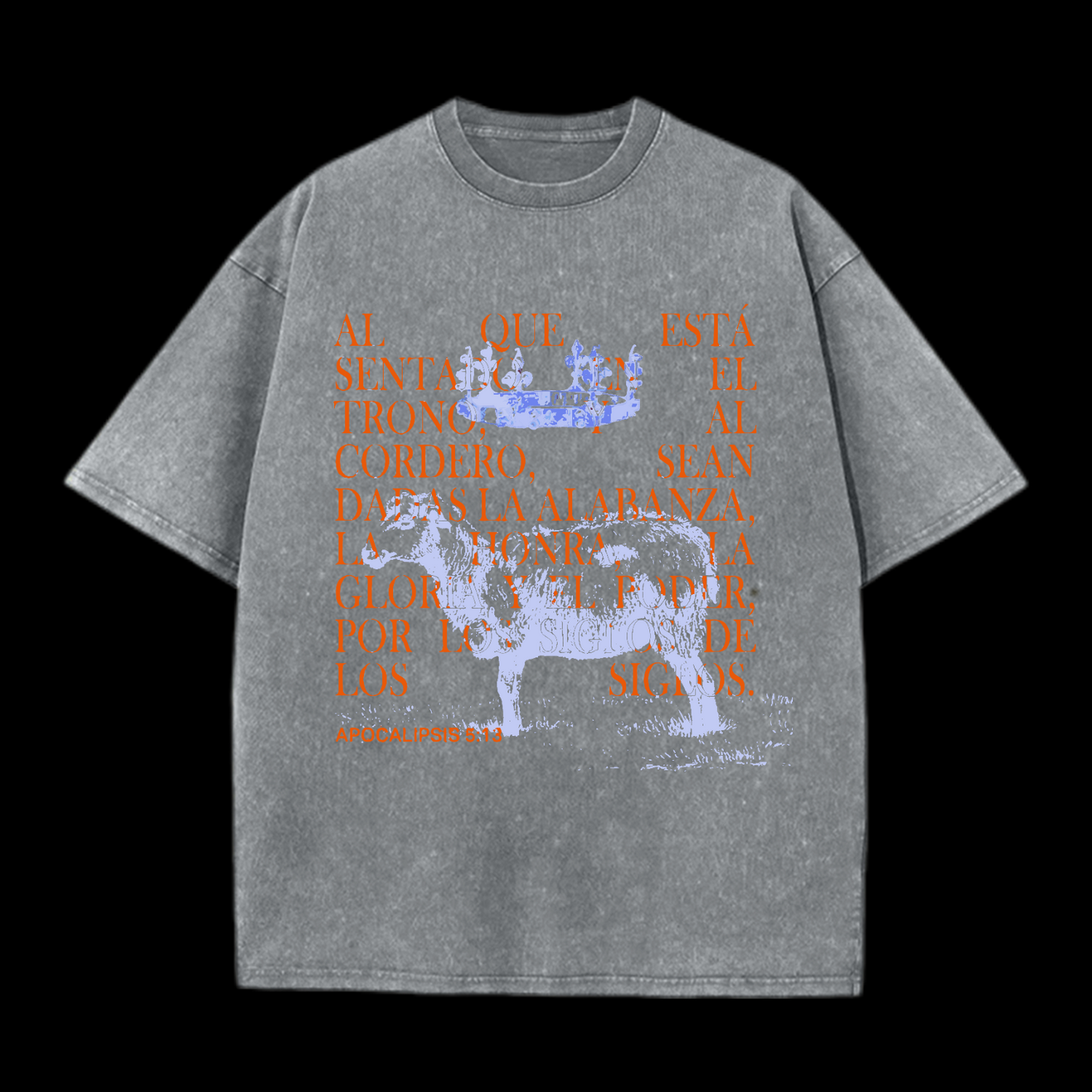 To The Lamb Revelation 5:13 Washed T-Shirt