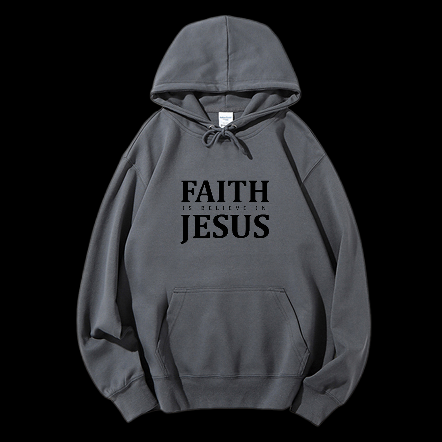 Faith Is Believe In Jesus Drawstring Hoodie