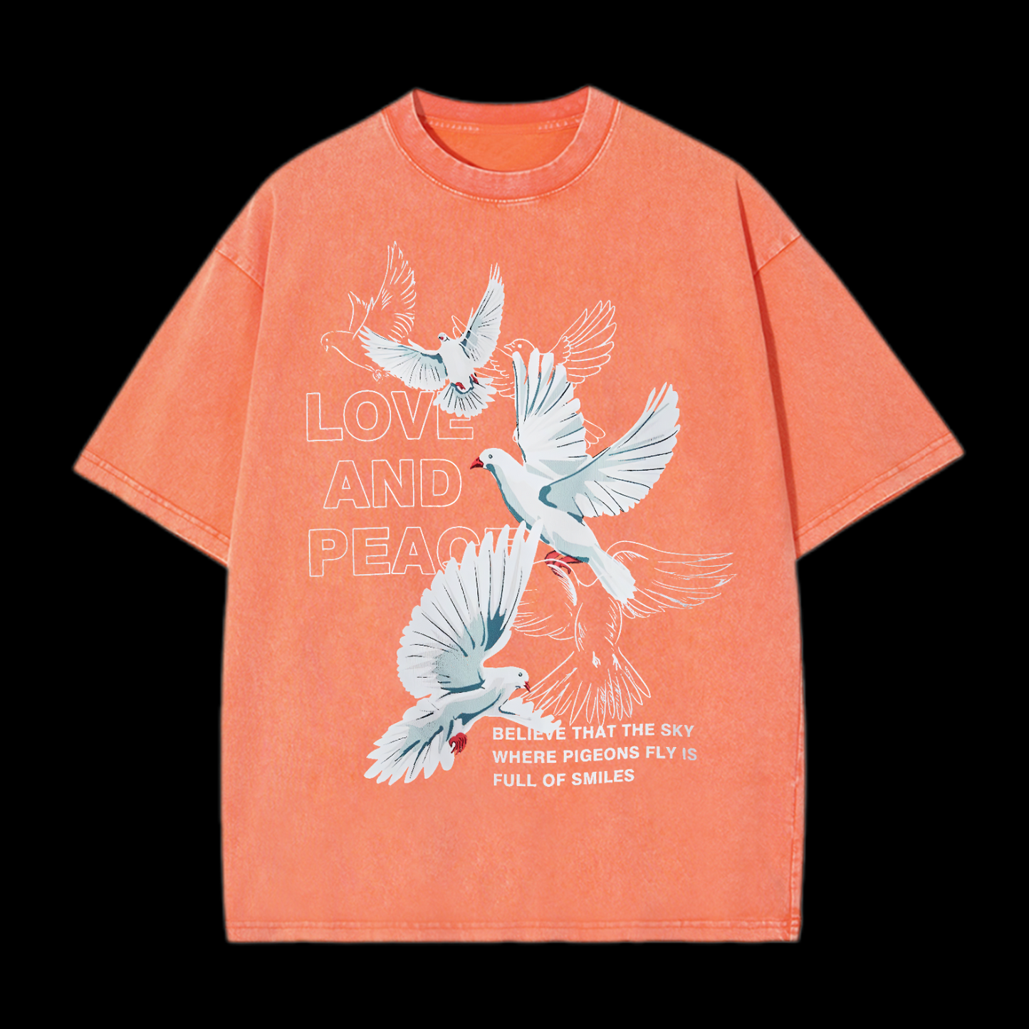 Love And Peace Washed T-Shirt