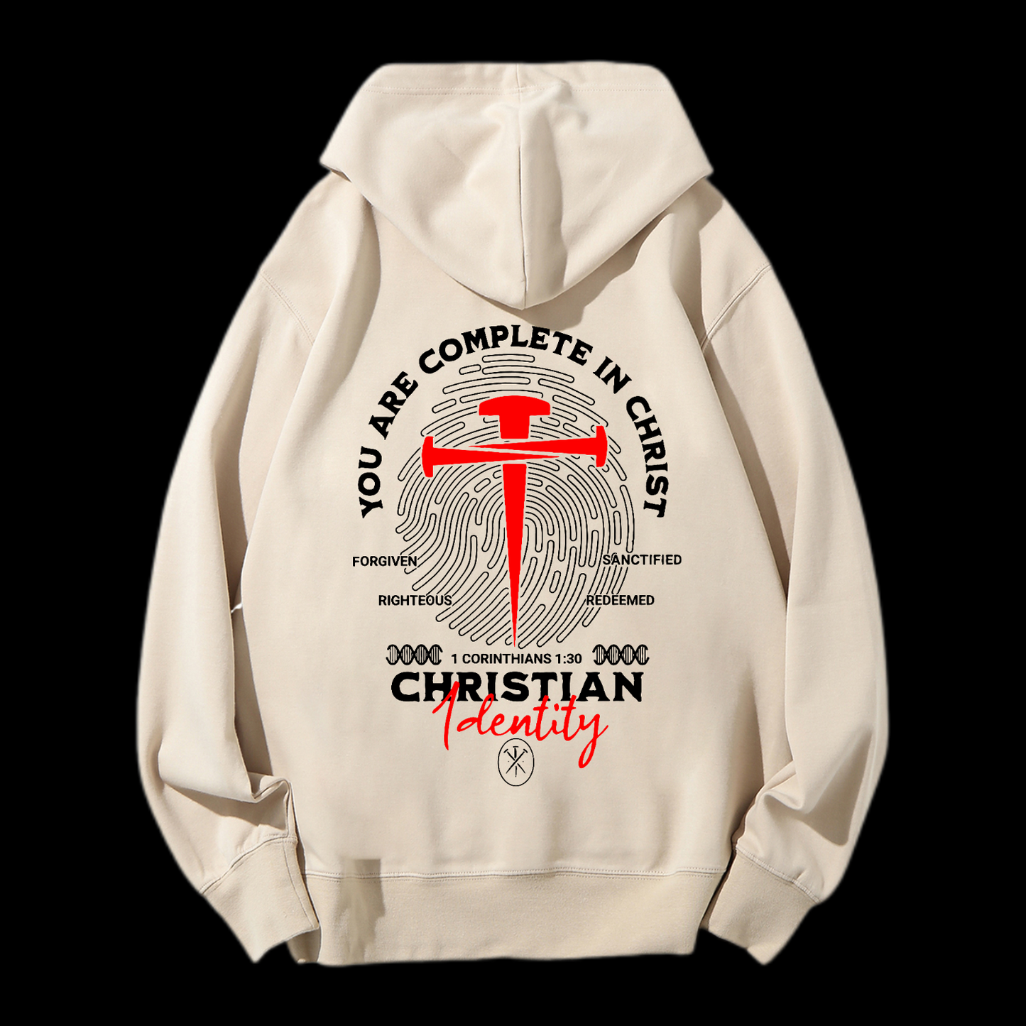 You Are Complete In Christ Drawstring Hoodie