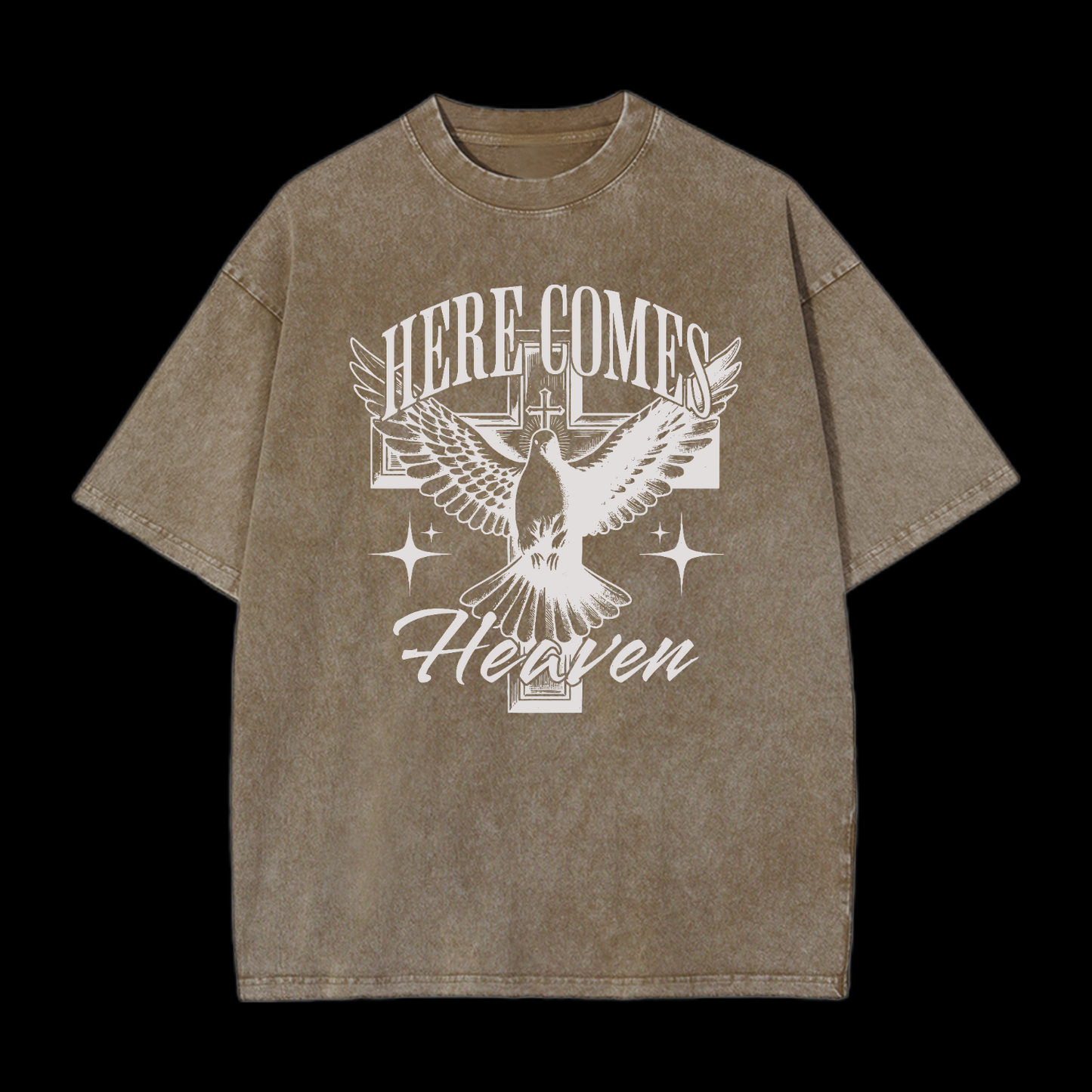 Here Comes Heaven Washed T-Shirt