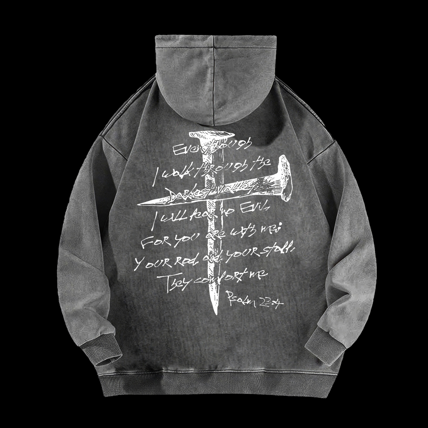 I Will Fear No Evil Washed Hoodie