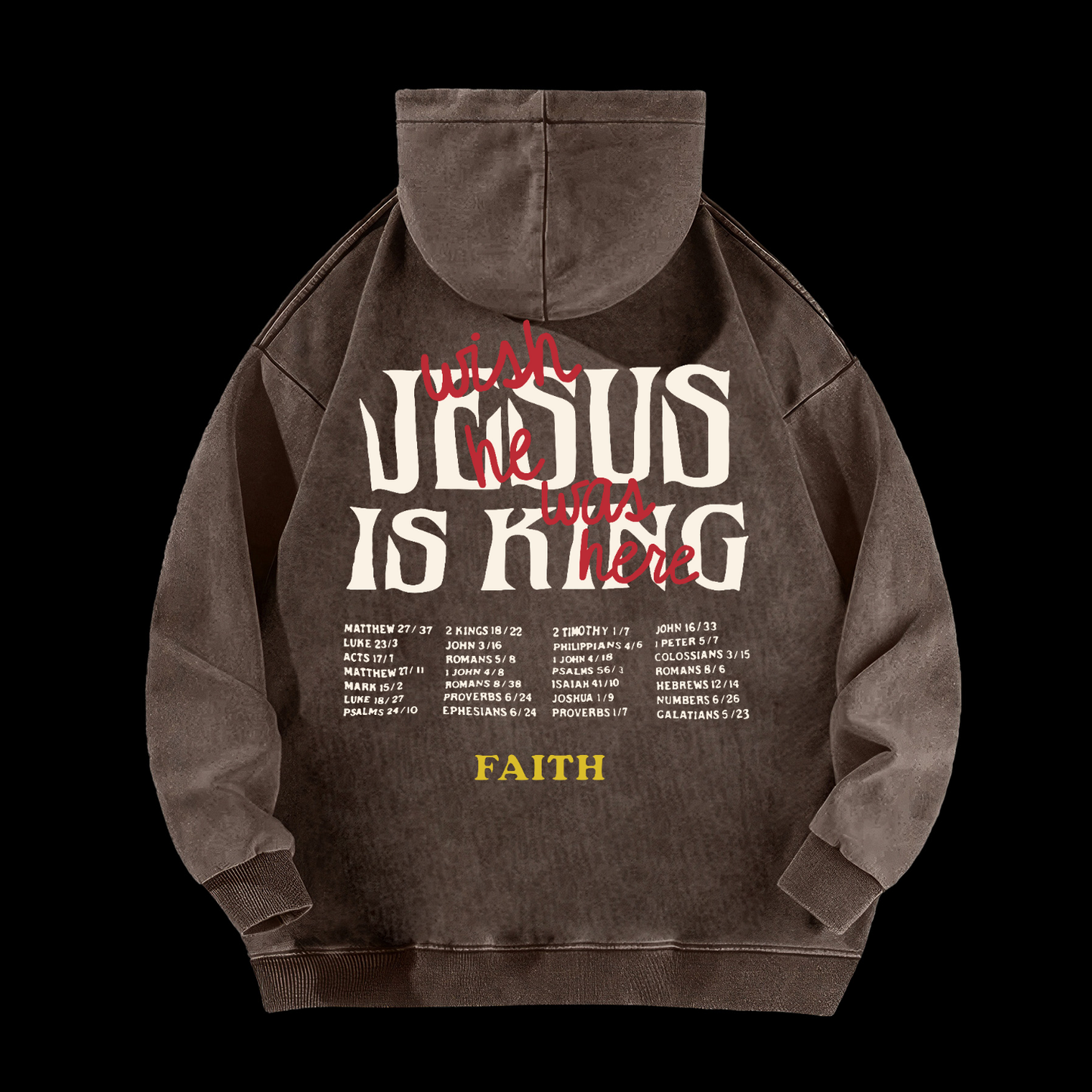 Jesus Is King Washed Hoodie