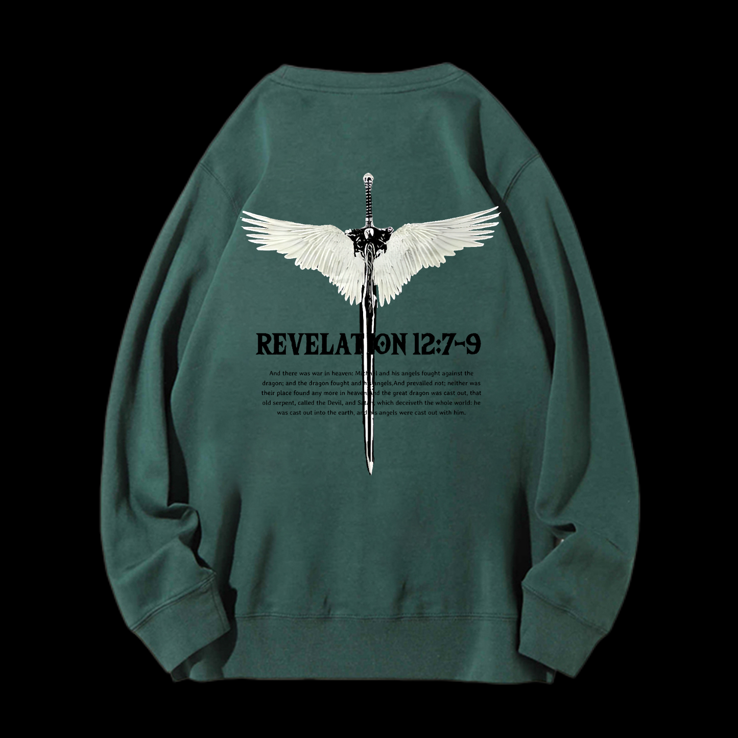 Revelation 12:7-9 Crewneck Sweatshirt