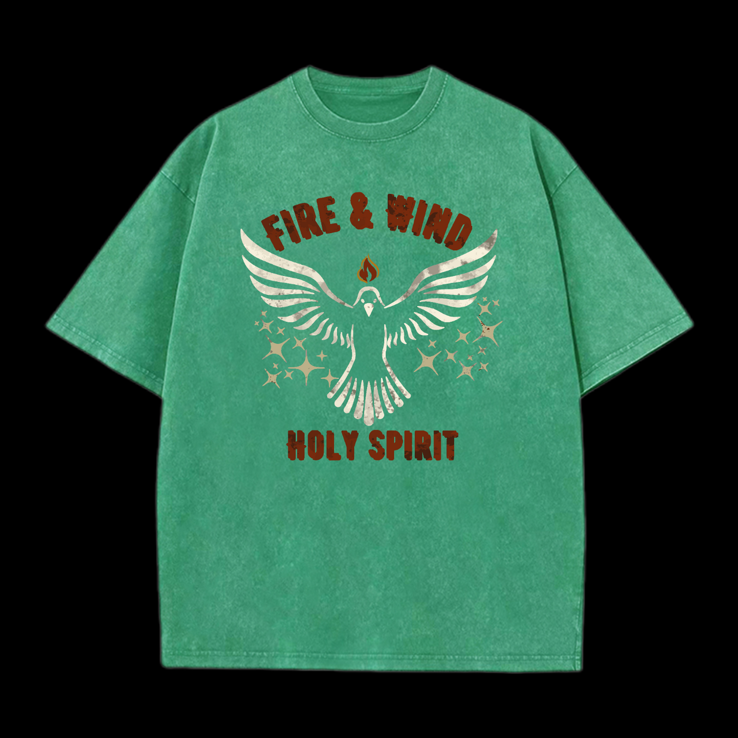 Fire And Wind Holy Spirit Washed T-Shirt
