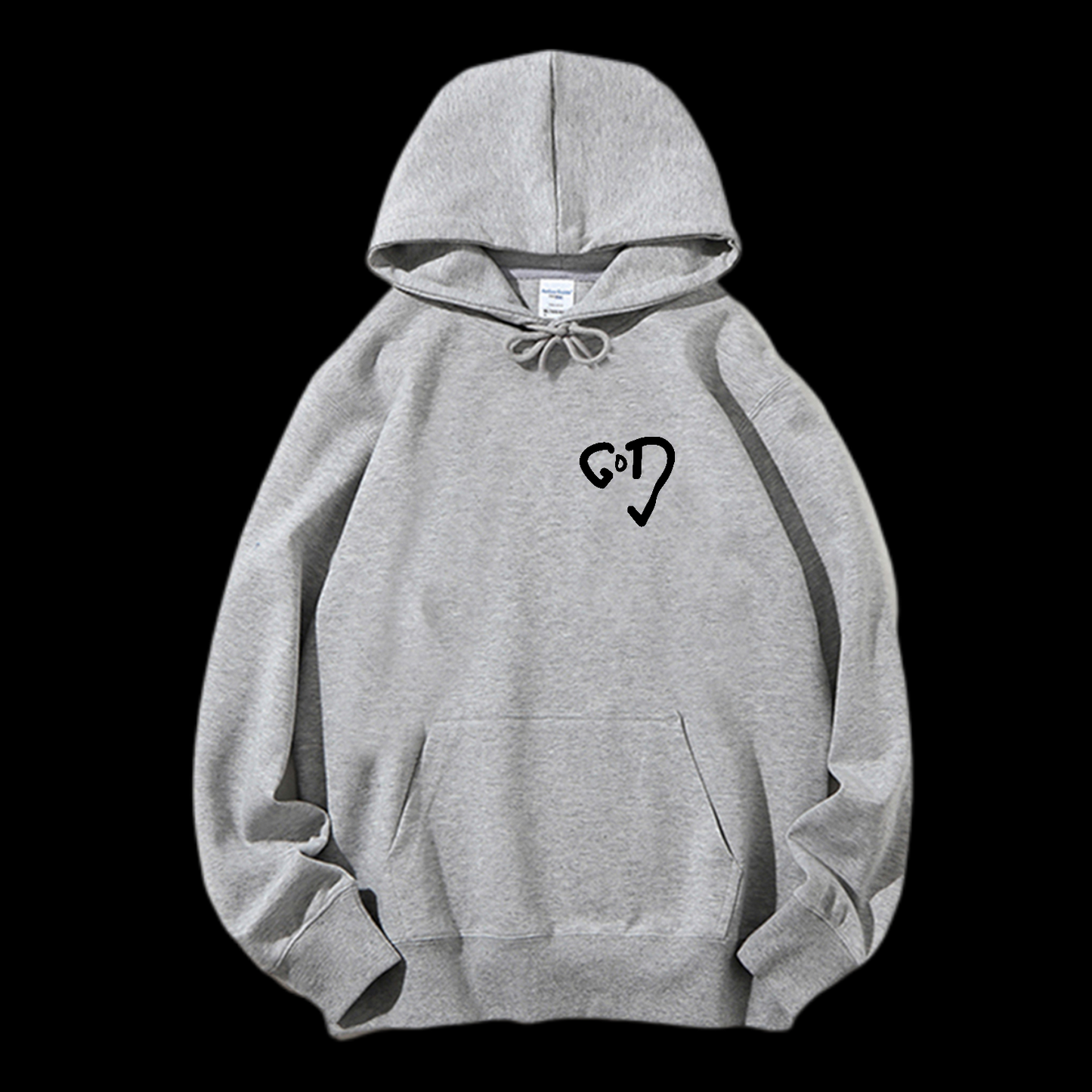 God Heart Drawstring Hoodie