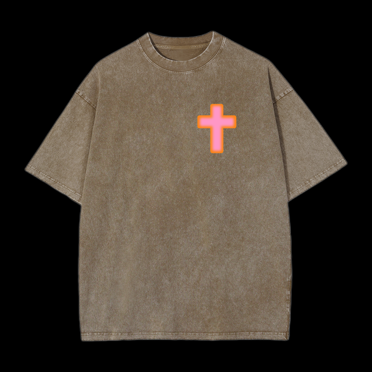 Because Of Jesus I Am Made Whale Washed T-Shirt