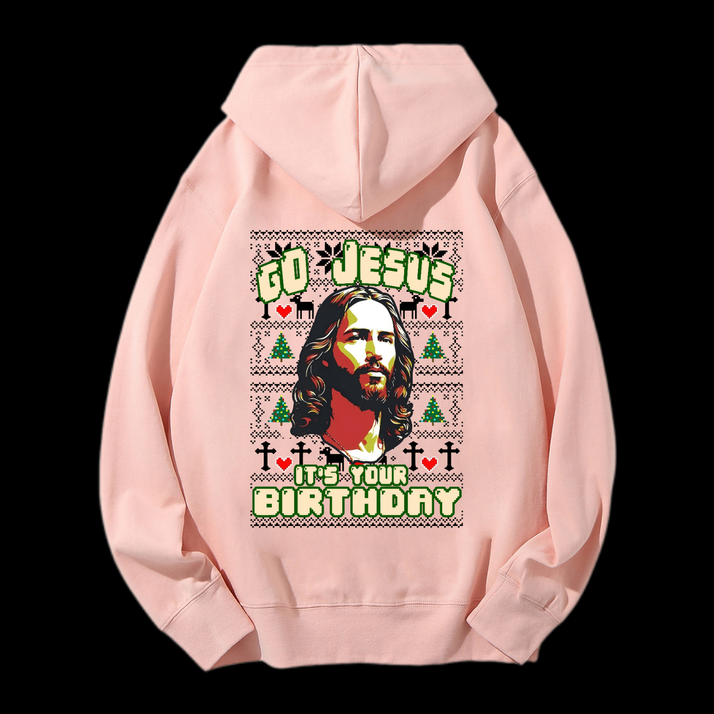 Go Jesus It's Your Birthday Christmas Drawstring Hoodie
