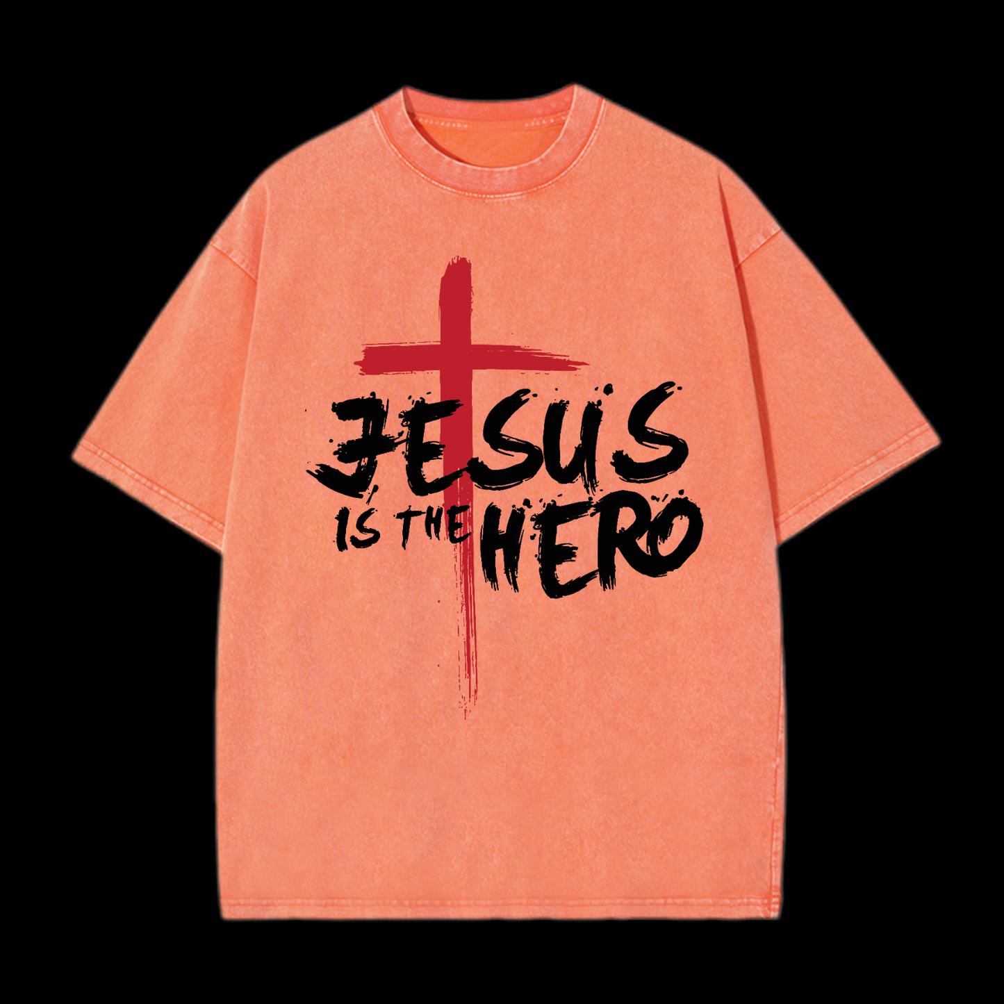 Jesus Is The Hero Washed T-Shirt