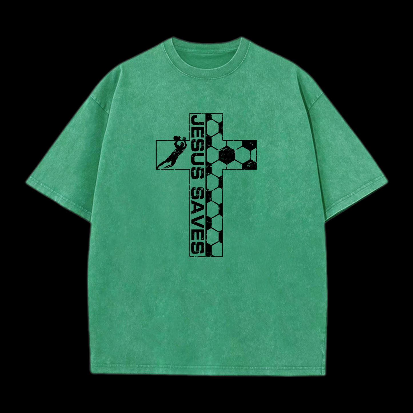 Jesus Saves Cross Washed T-Shirt