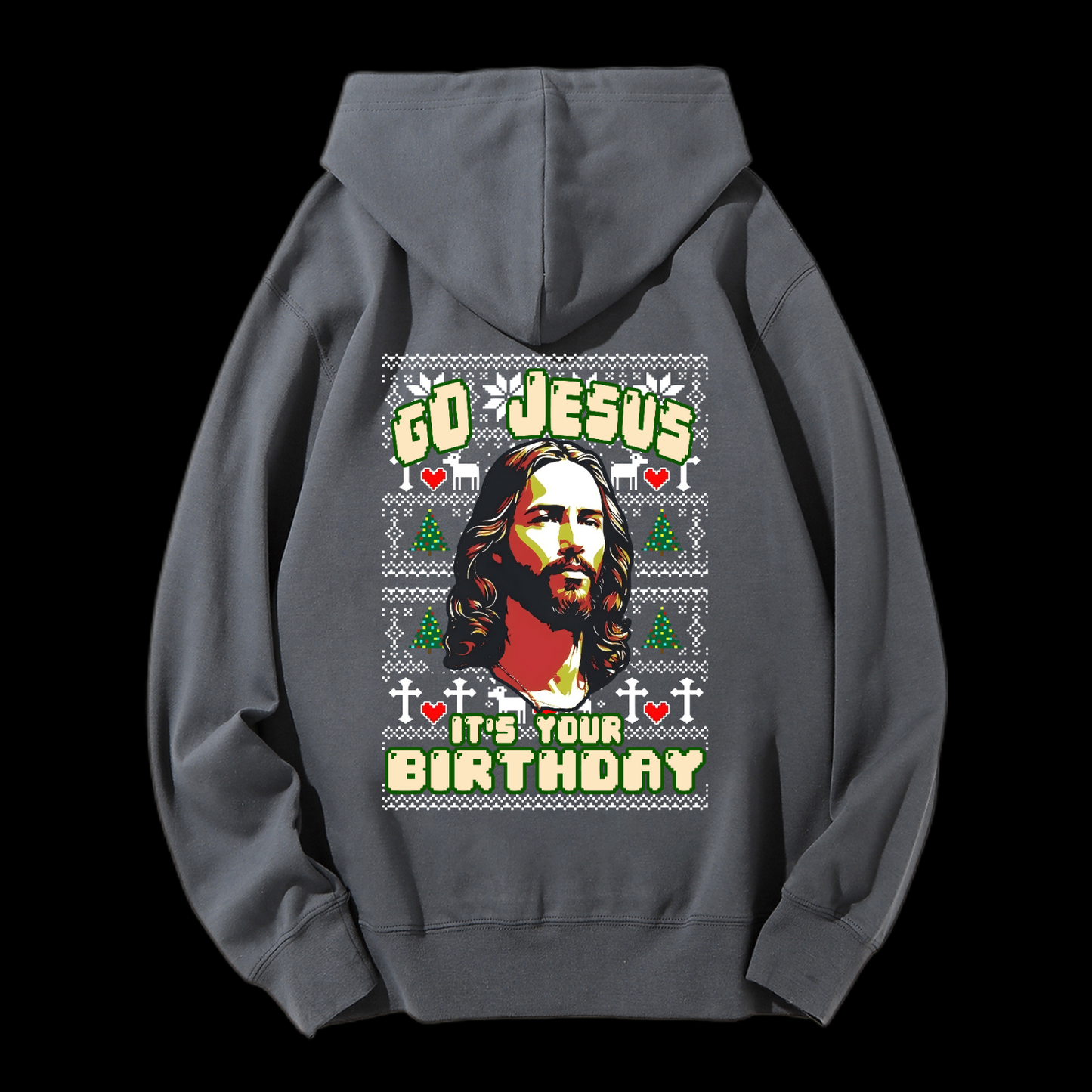 Go Jesus It's Your Birthday Christmas Drawstring Hoodie
