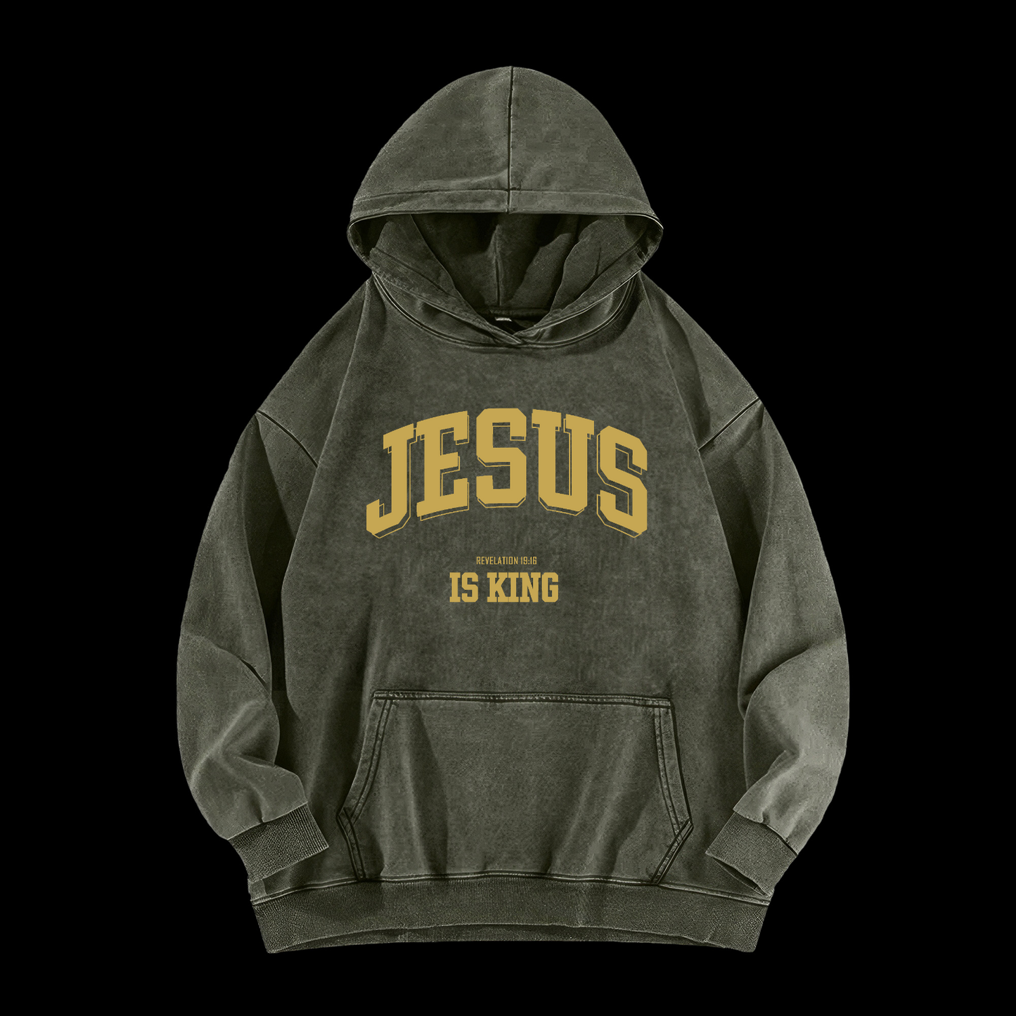 Jesus Is King Washed Hoodie