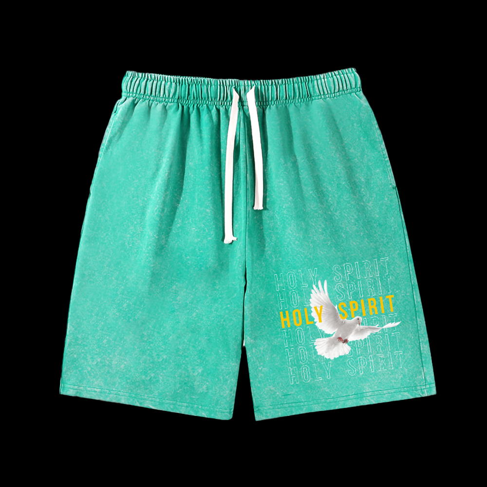 Holy Spirit Dove Washed Shorts