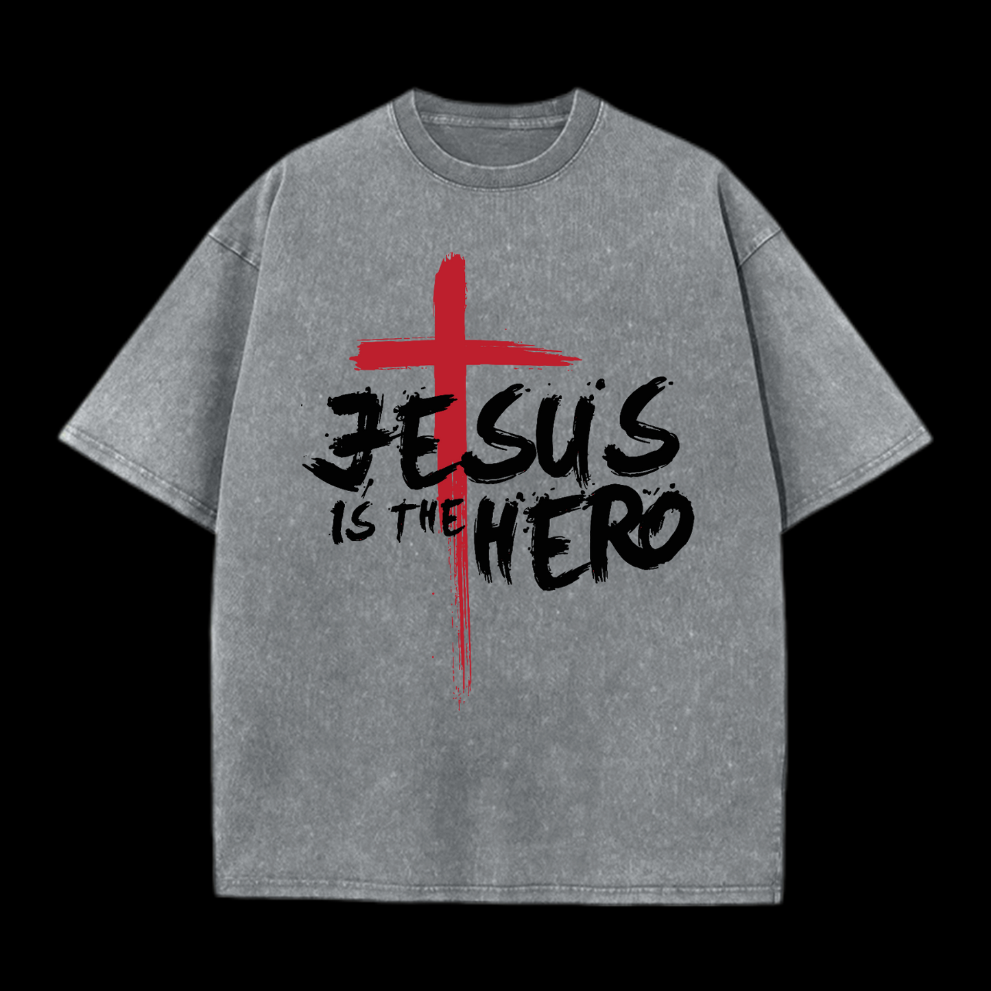 Jesus Is The Hero Washed T-Shirt