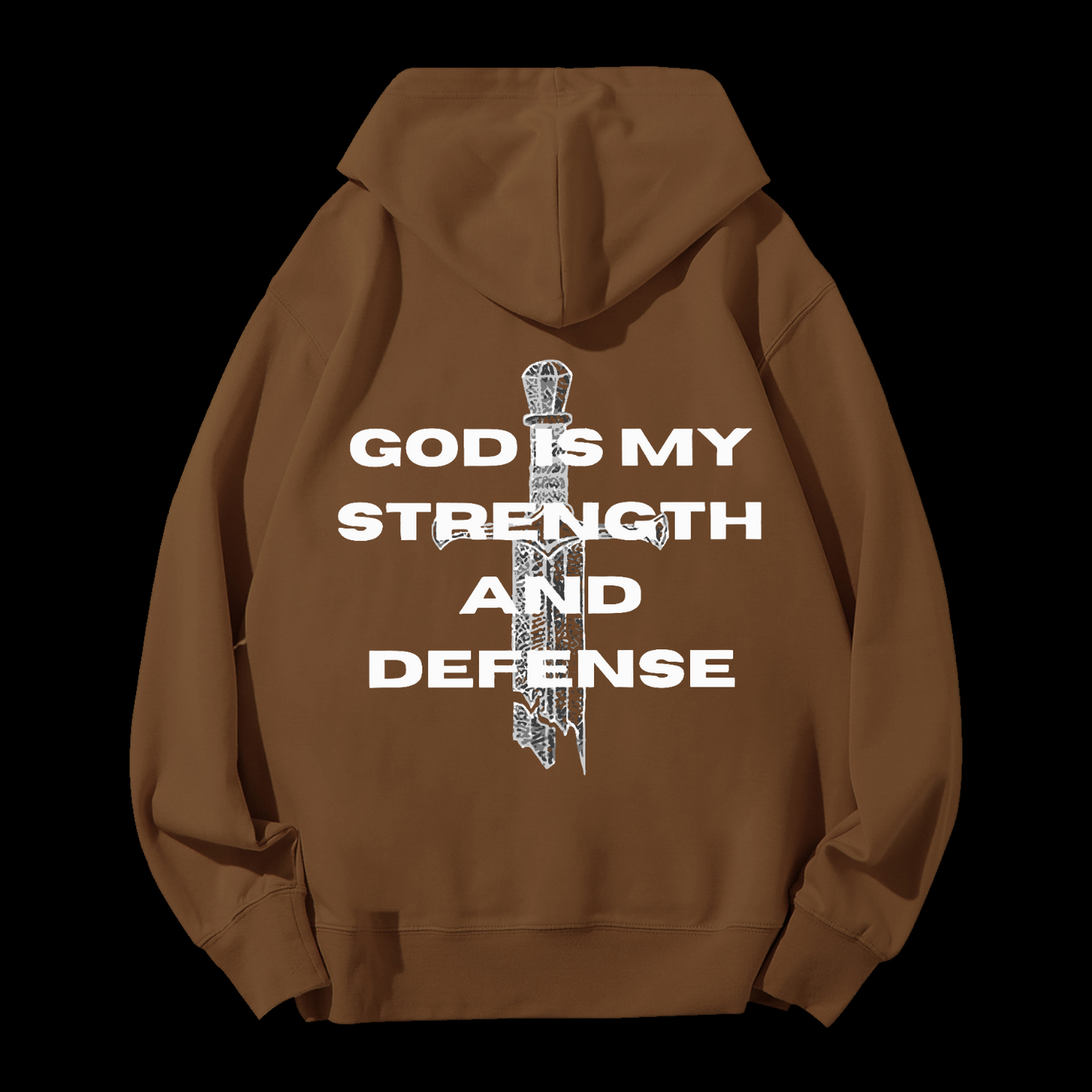 God Is My Strength And Defense Drawstring Hoodie
