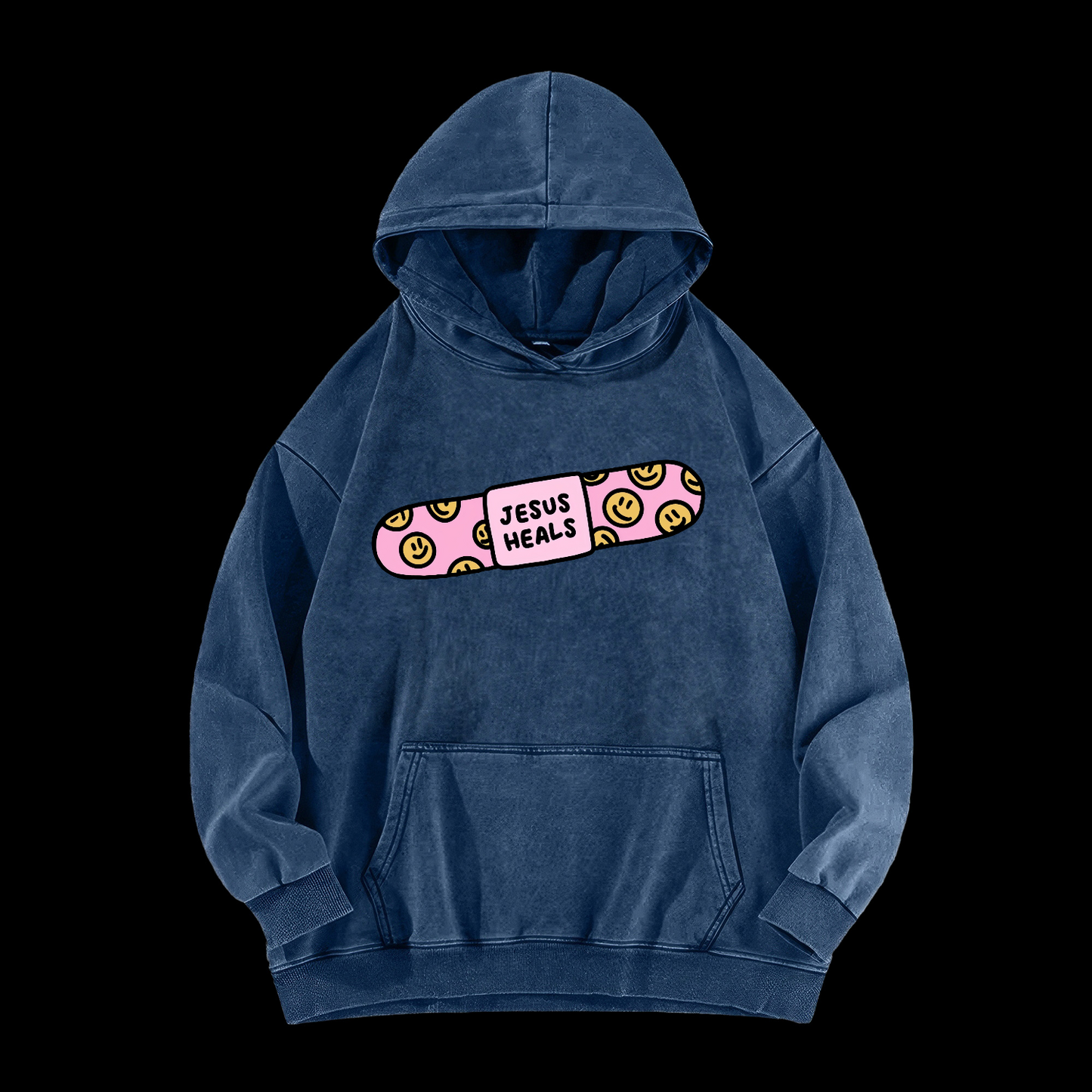 Jesus Heals Washed Hoodie