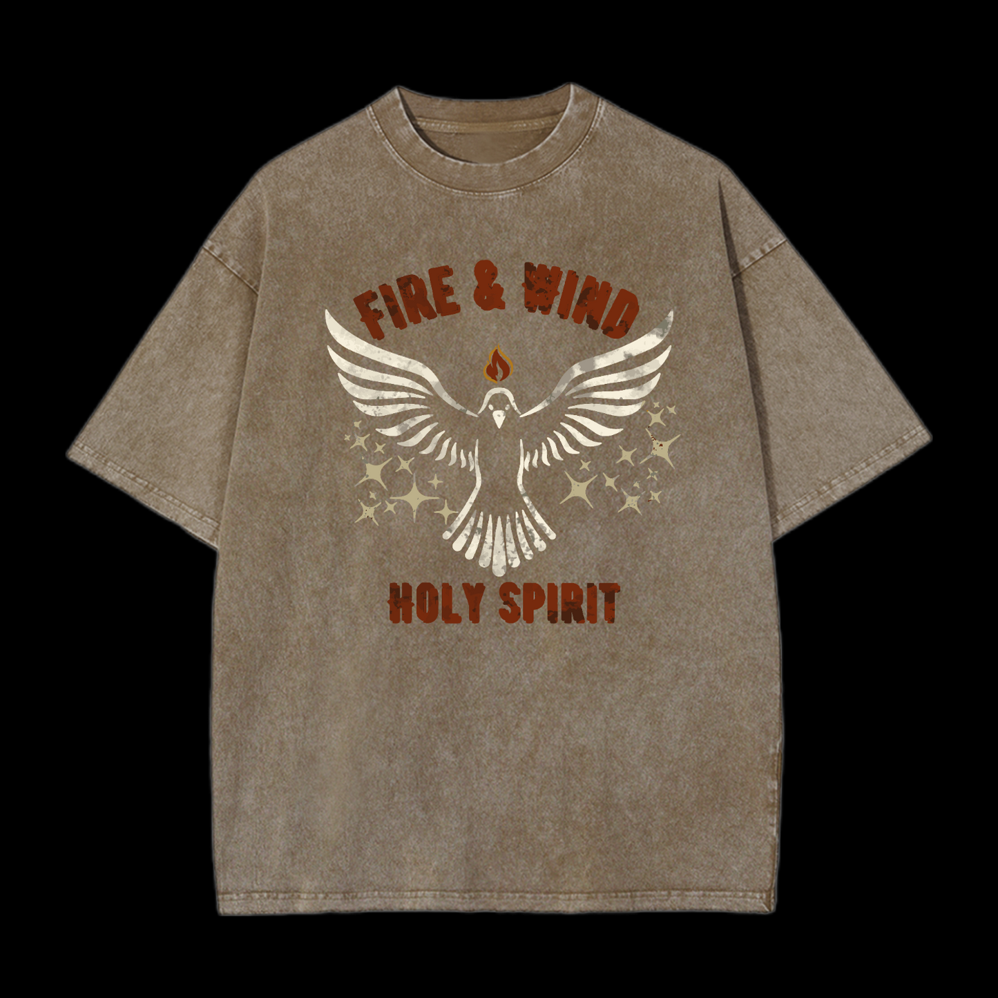 Fire And Wind Holy Spirit Washed T-Shirt