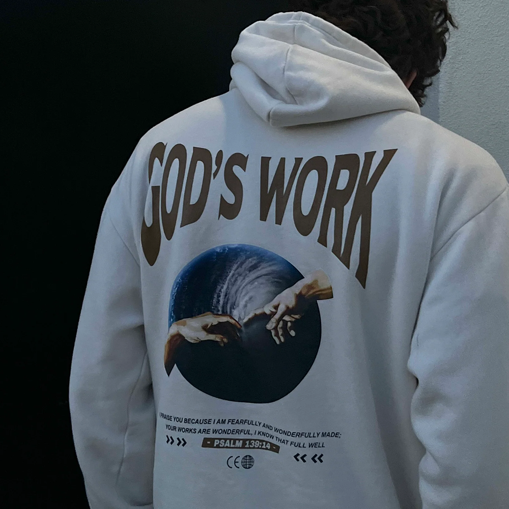 God's Work Psalm 139:14 Drawstring Hoodie
