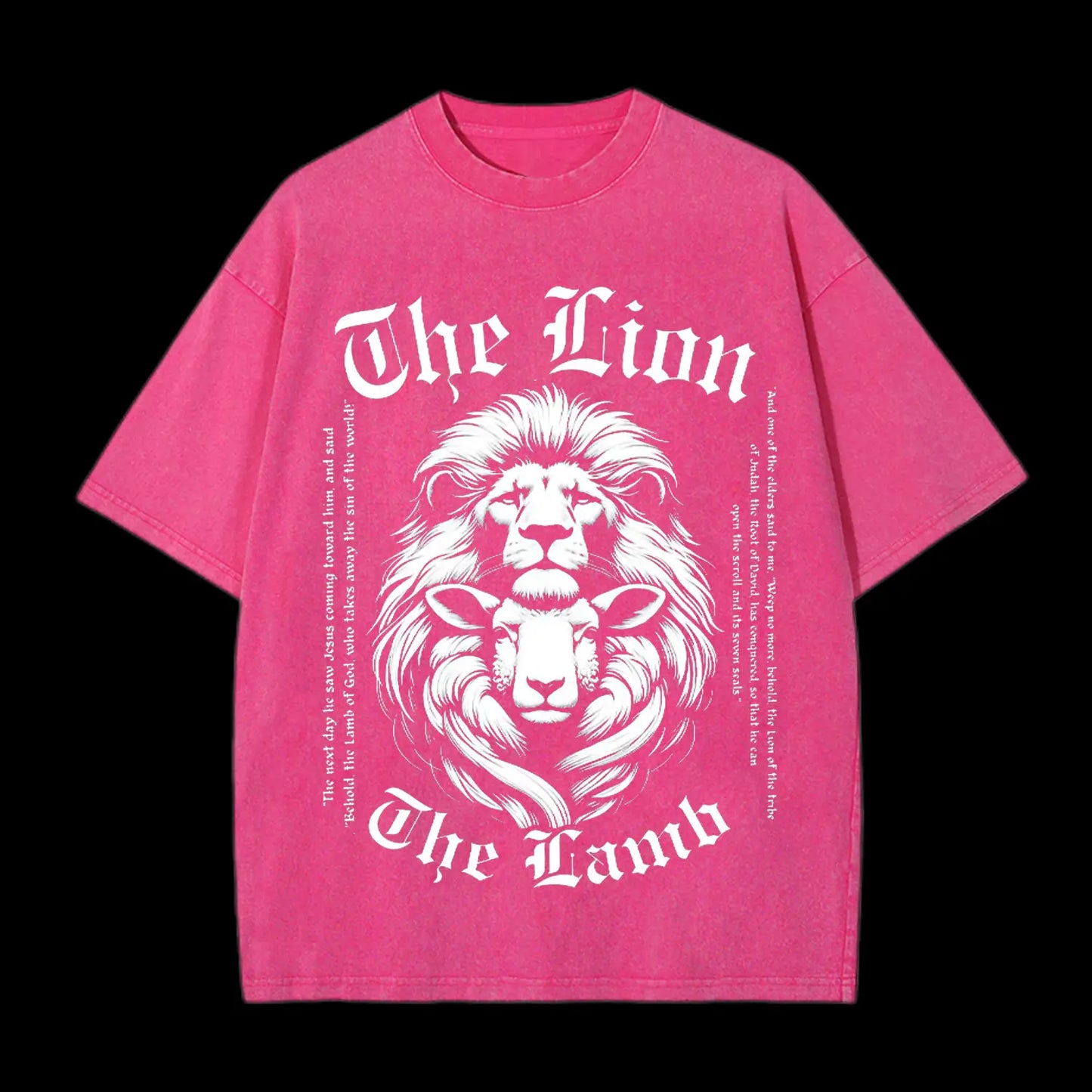 THE LION THE LAMB CHRISTIAN WASHED T-SHIRT