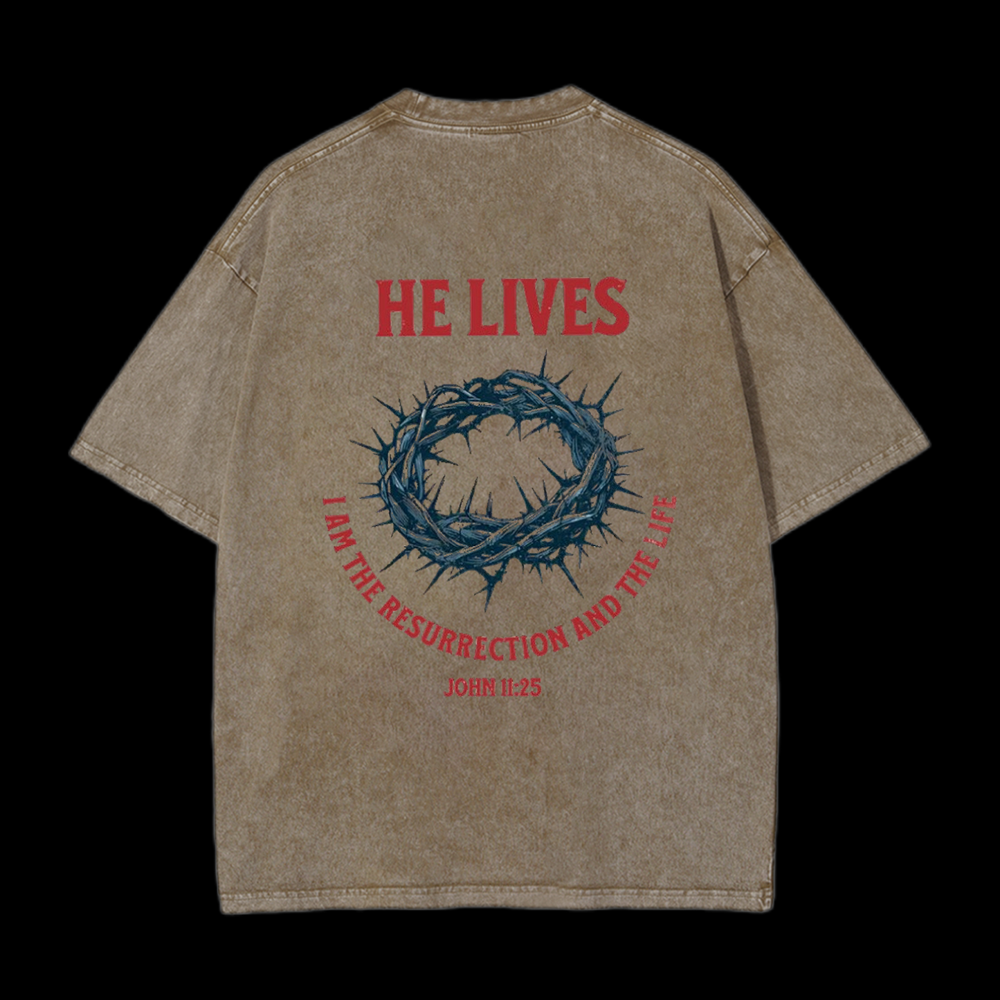 He Lives I Am The Resurrection And The Life Printed Men's Tee